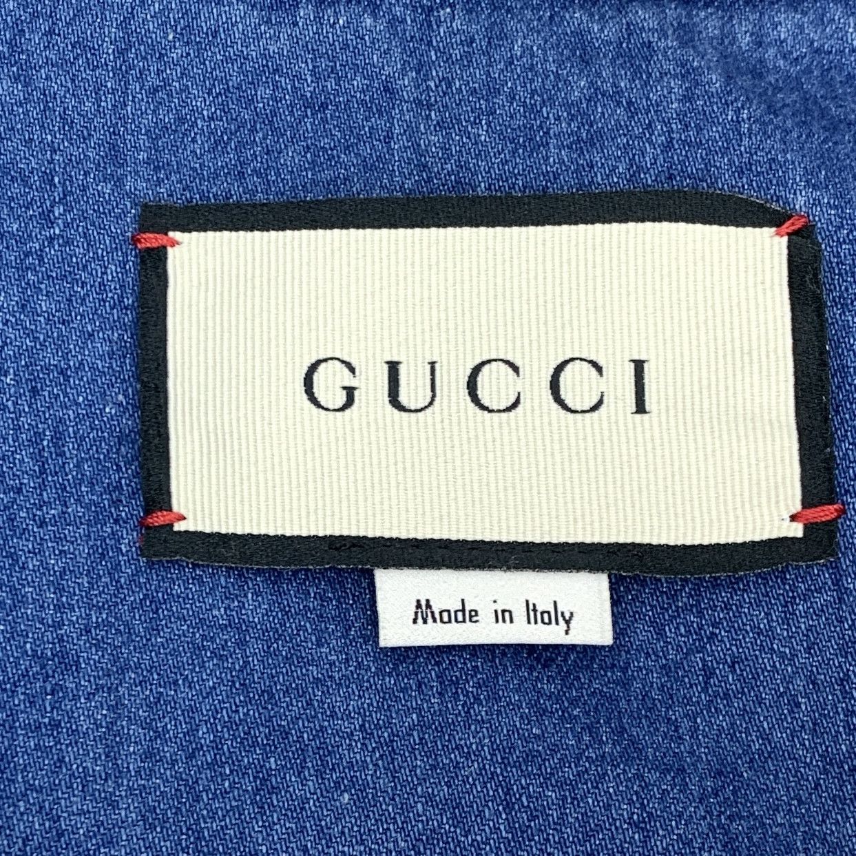 Gucci Gucci Striped Web Cotton Denim Shirt Size 46 (S) Size US S / EU 44-46 / 1 - 6 Thumbnail