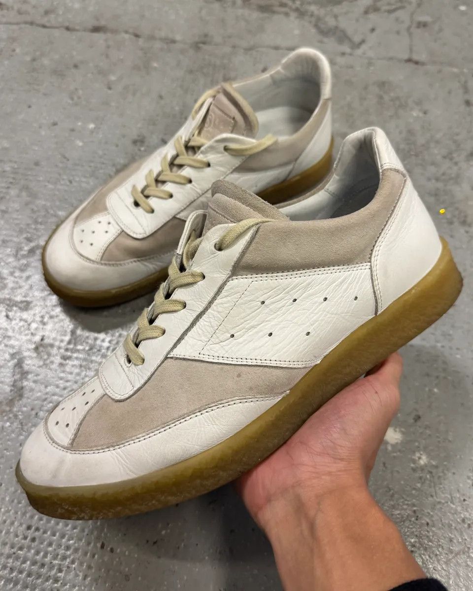 Maison Margiela Maison Margiela White Low Leather Shoes Size US 8 / EU 41 - 1 Thumbnail
