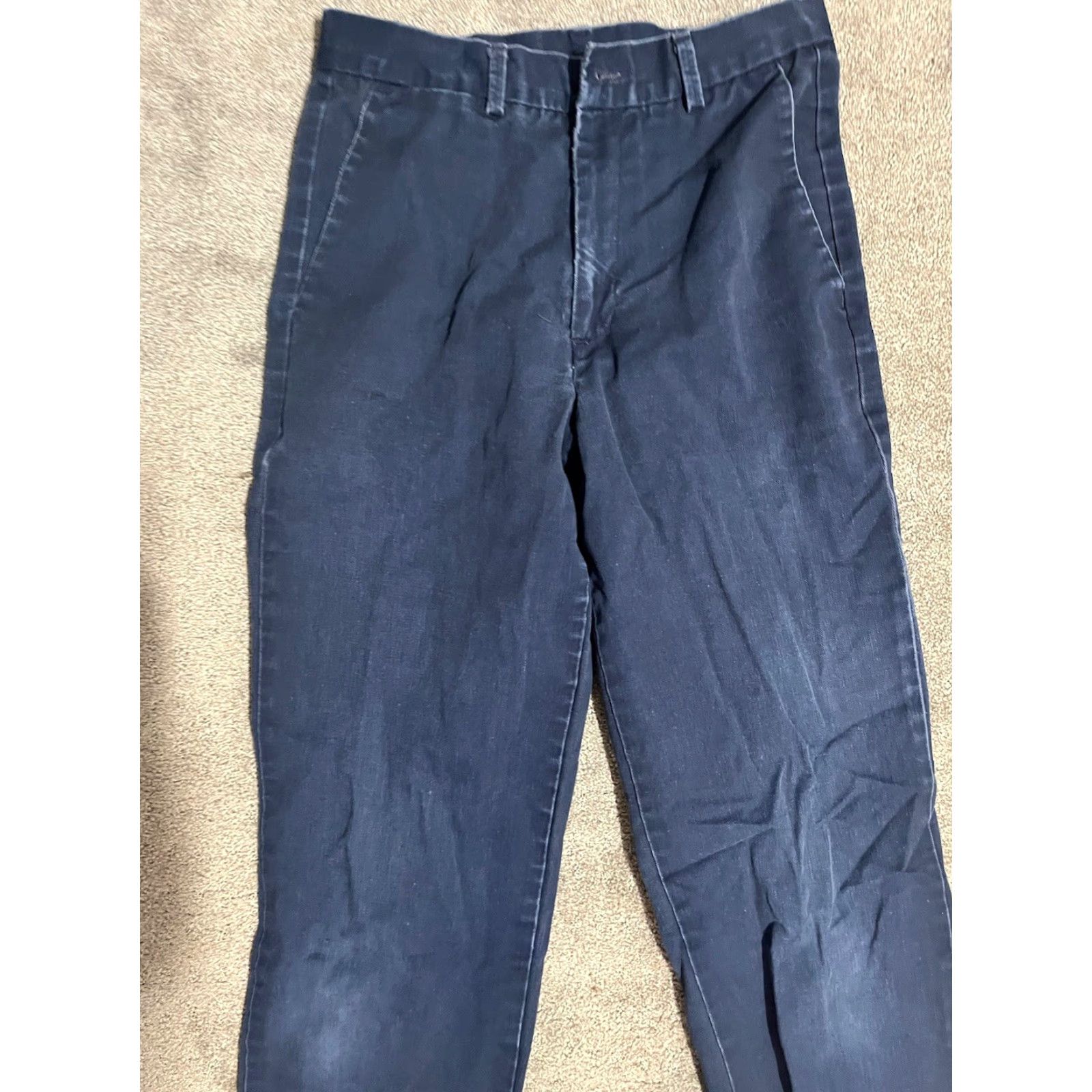 Dockers Dockers Pants Women 4M Solid Navy Blue Cotton Distressed Womens Size 27" / US 4 / IT 40 - 2 Thumbnail