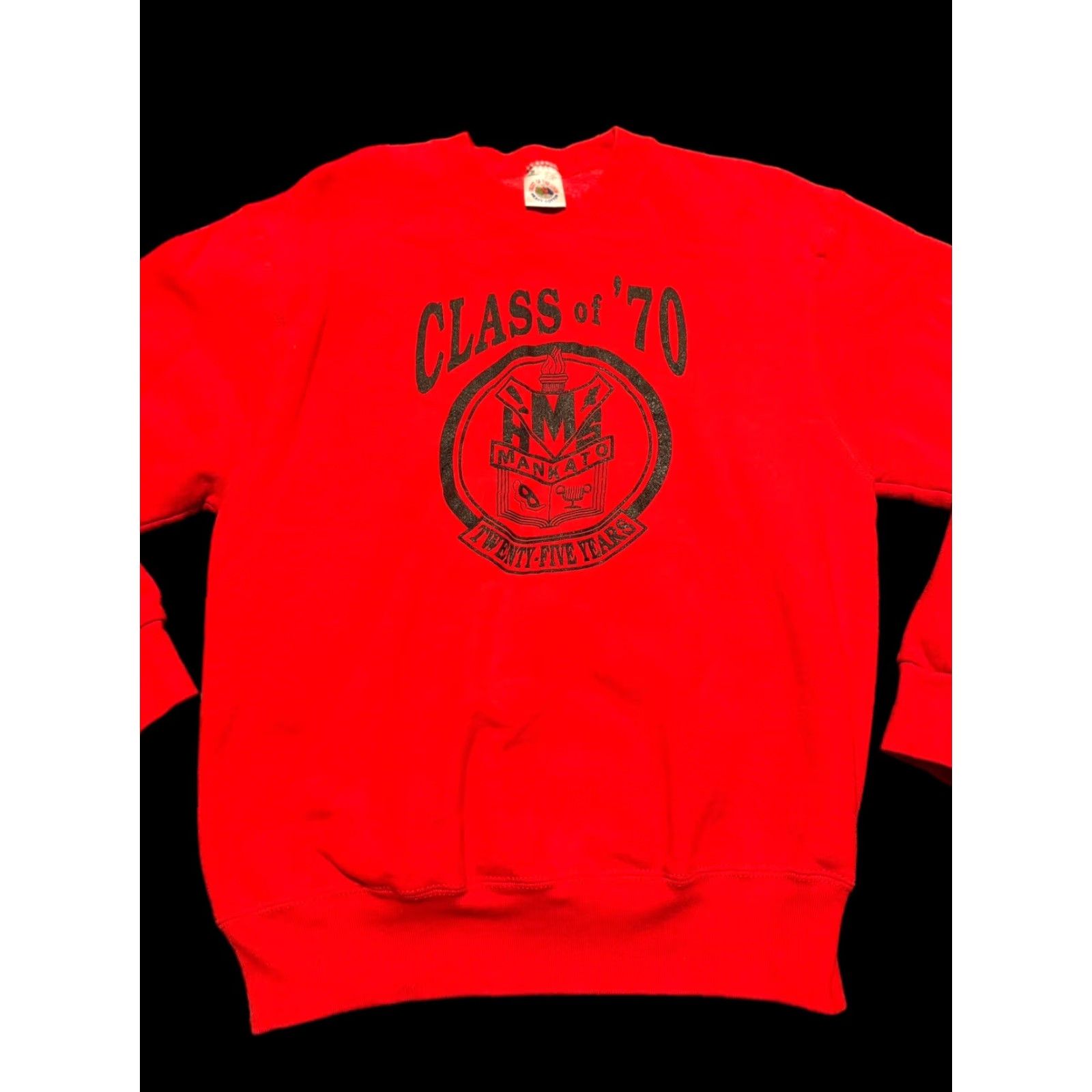 Fruit Of The Loom VINTAGE Minnesota MSU Mankato State University Class Of '70 Red Sweatshirt M USA Size US M / EU 48-50 / 2 - 2 Thumbnail
