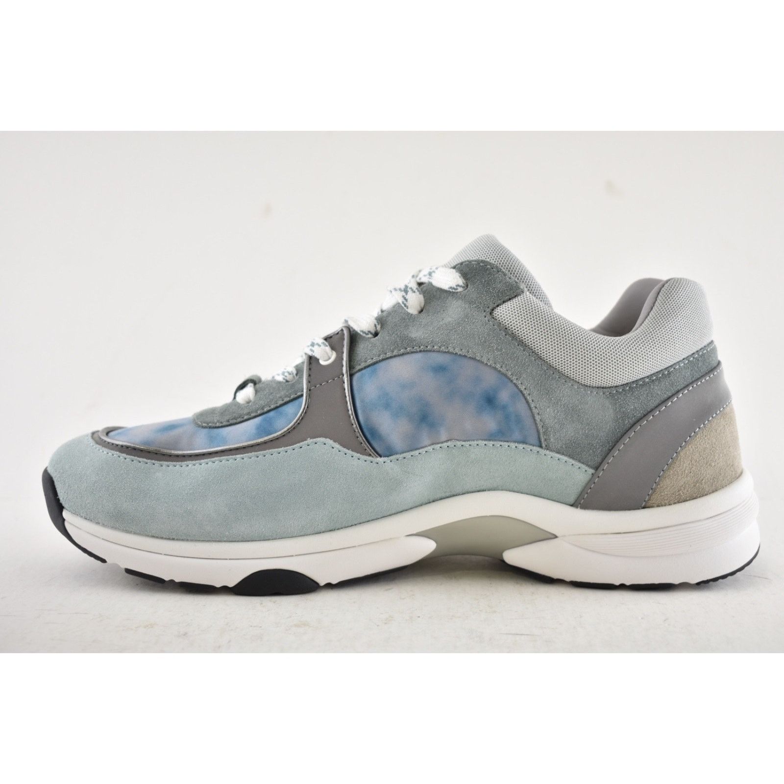 Chanel Chanel 20S Mens Grey Blue Silver White CC Logo Low Top Size US 11 / EU 44 - 6 Thumbnail