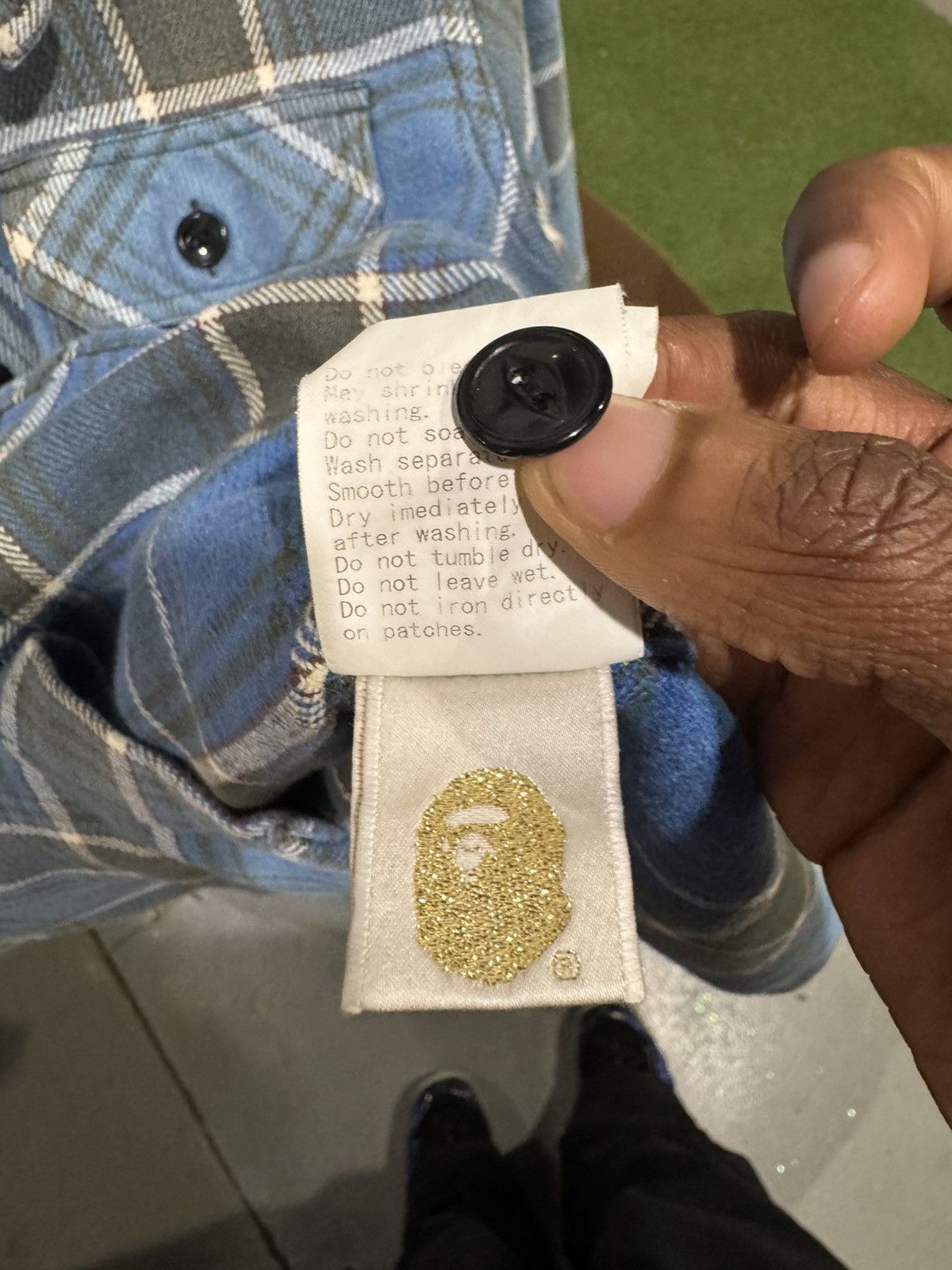 Bape Bape Flannel Blue Grey Size US S / EU 44-46 / 1 - 5 Thumbnail