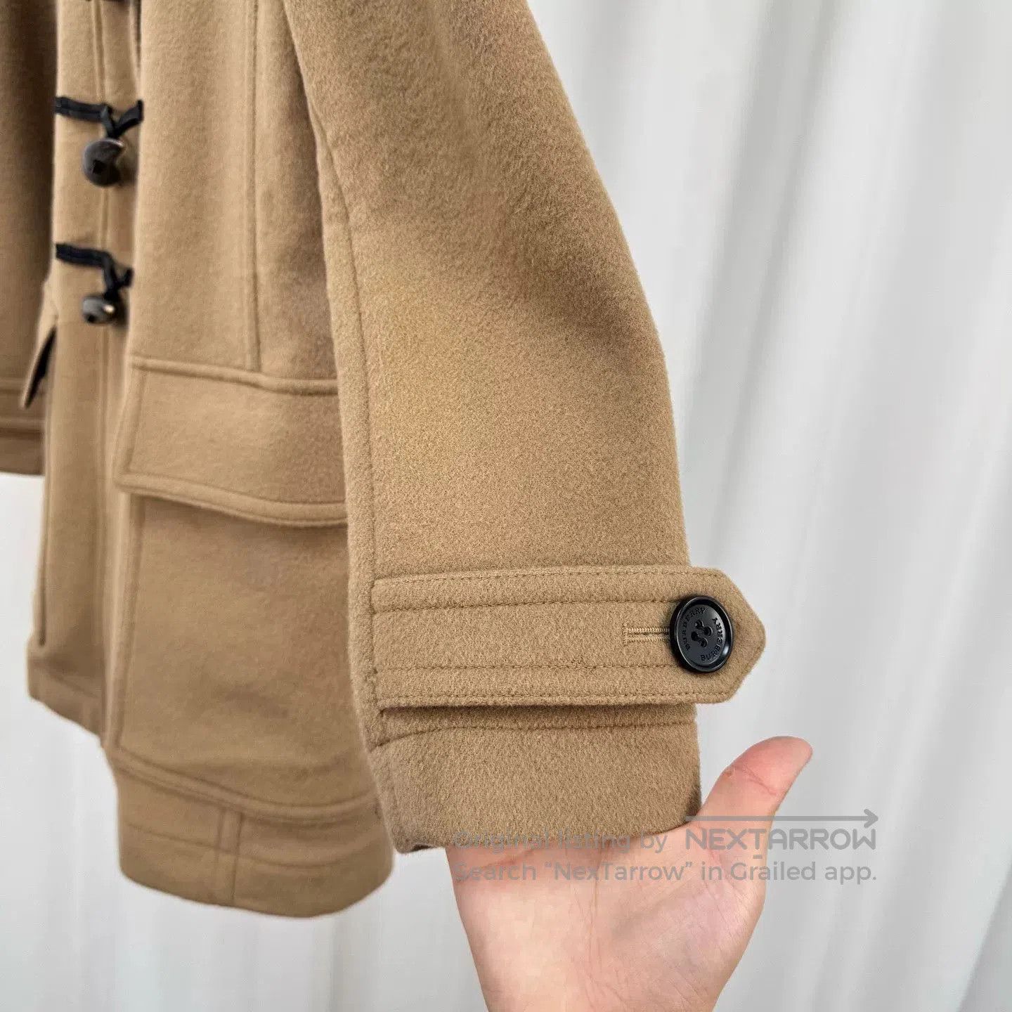 Burberry Burberry Khaki Horn Button Wool Coat. Size M / US 6-8 / IT 42-44 - 4 Thumbnail