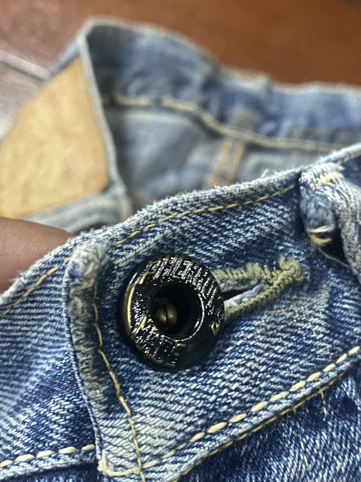 Warehouse Vintage PHERROWS distressed denim wide leg selvedge Size US 34 / EU 50 - 18 Thumbnail