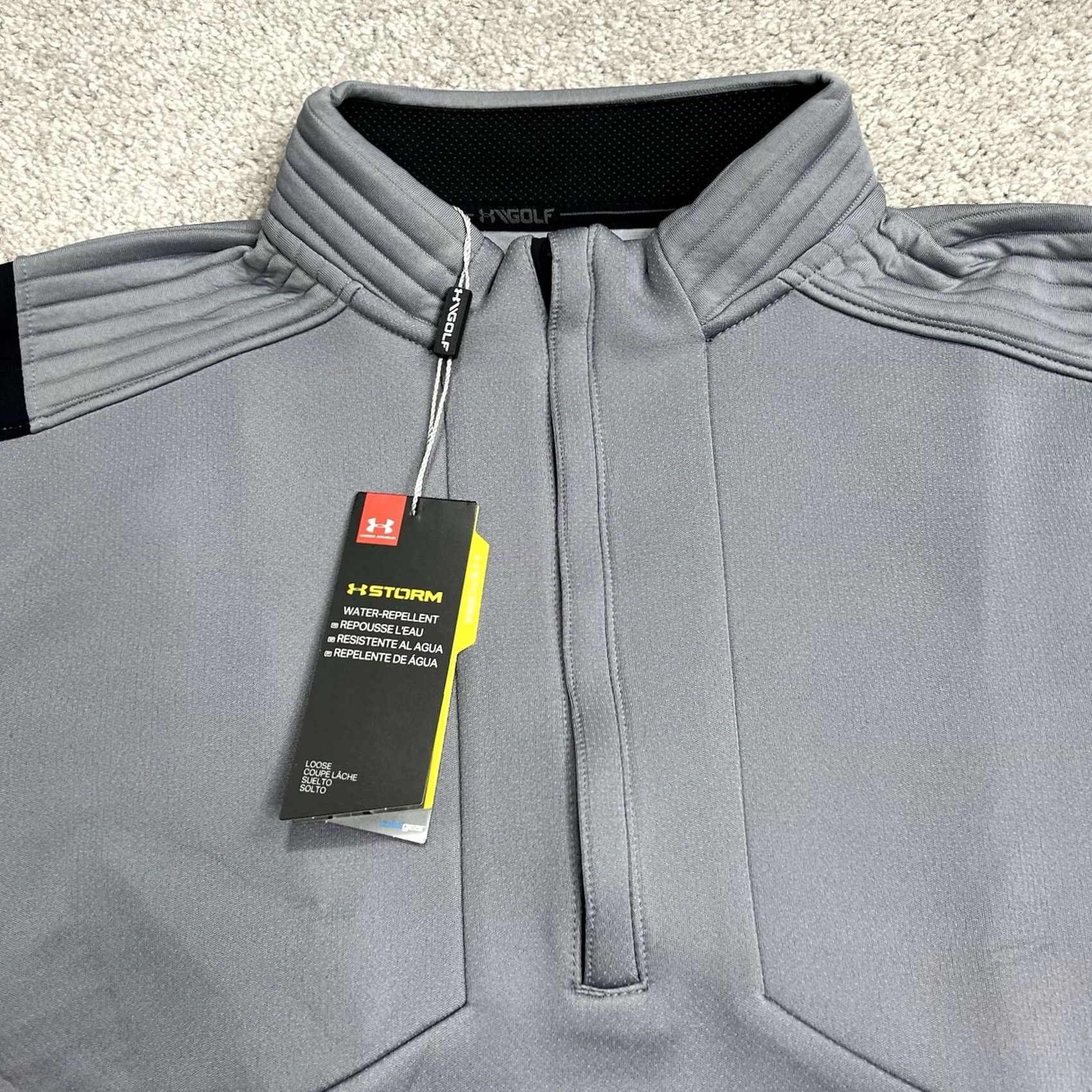 Under Armour Under Armour Jacket Mens L Gray 1/4 Zip Pullover Storm Golf Daytona Embroidered Size US L / EU 52-54 / 3 - 3 Thumbnail