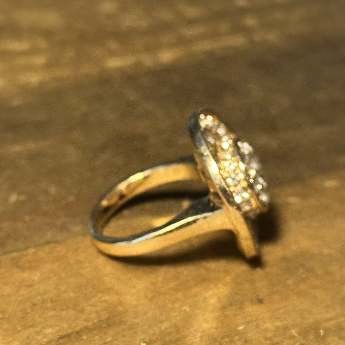 Other Sparkly gold tone pave hat ring Size ONE SIZE - 6 Thumbnail