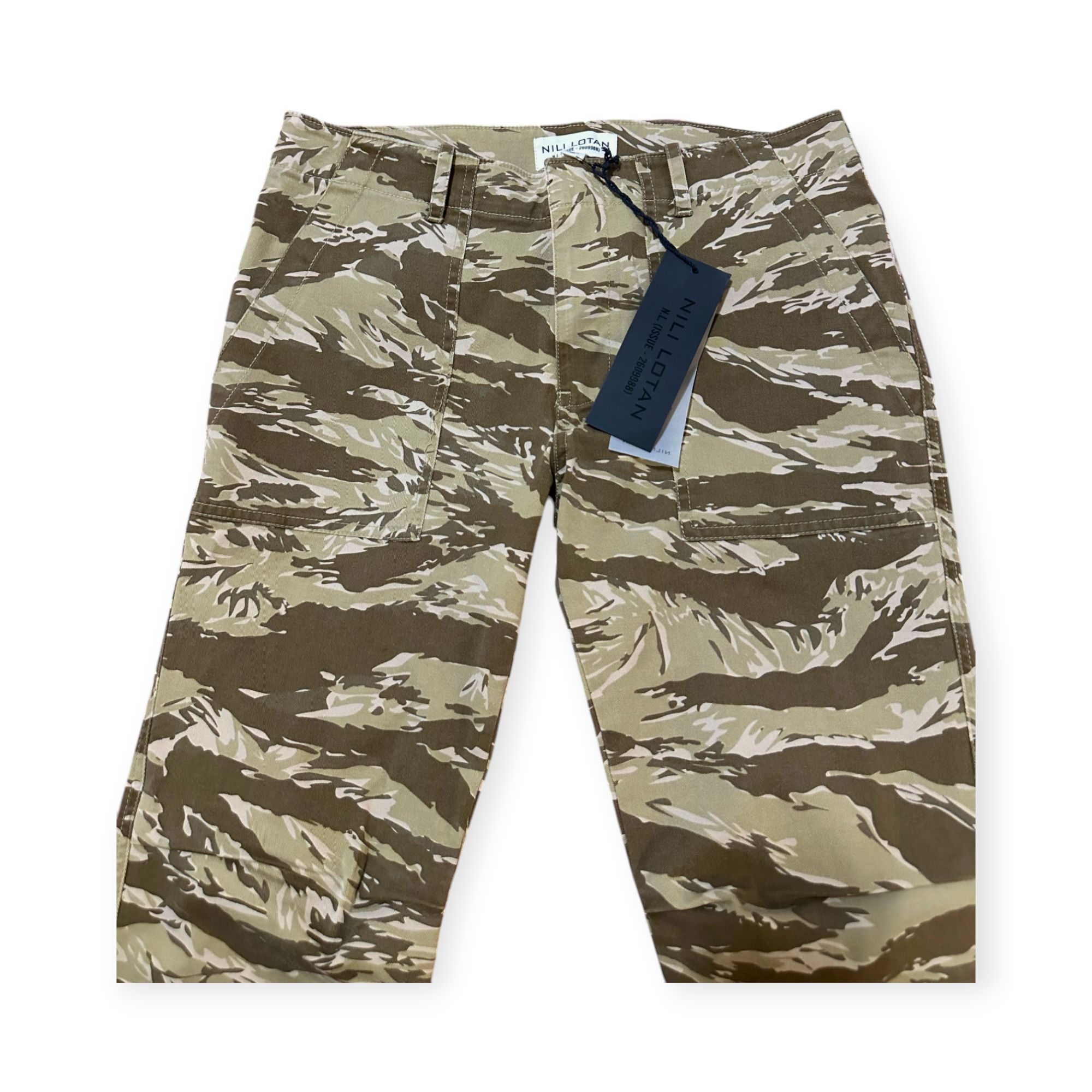 Nili Lotan Nili Lotan Cropped French Military Pant, Khaki Tiger Camo, S Size 28" / US 6 / IT 42 - 7 Thumbnail