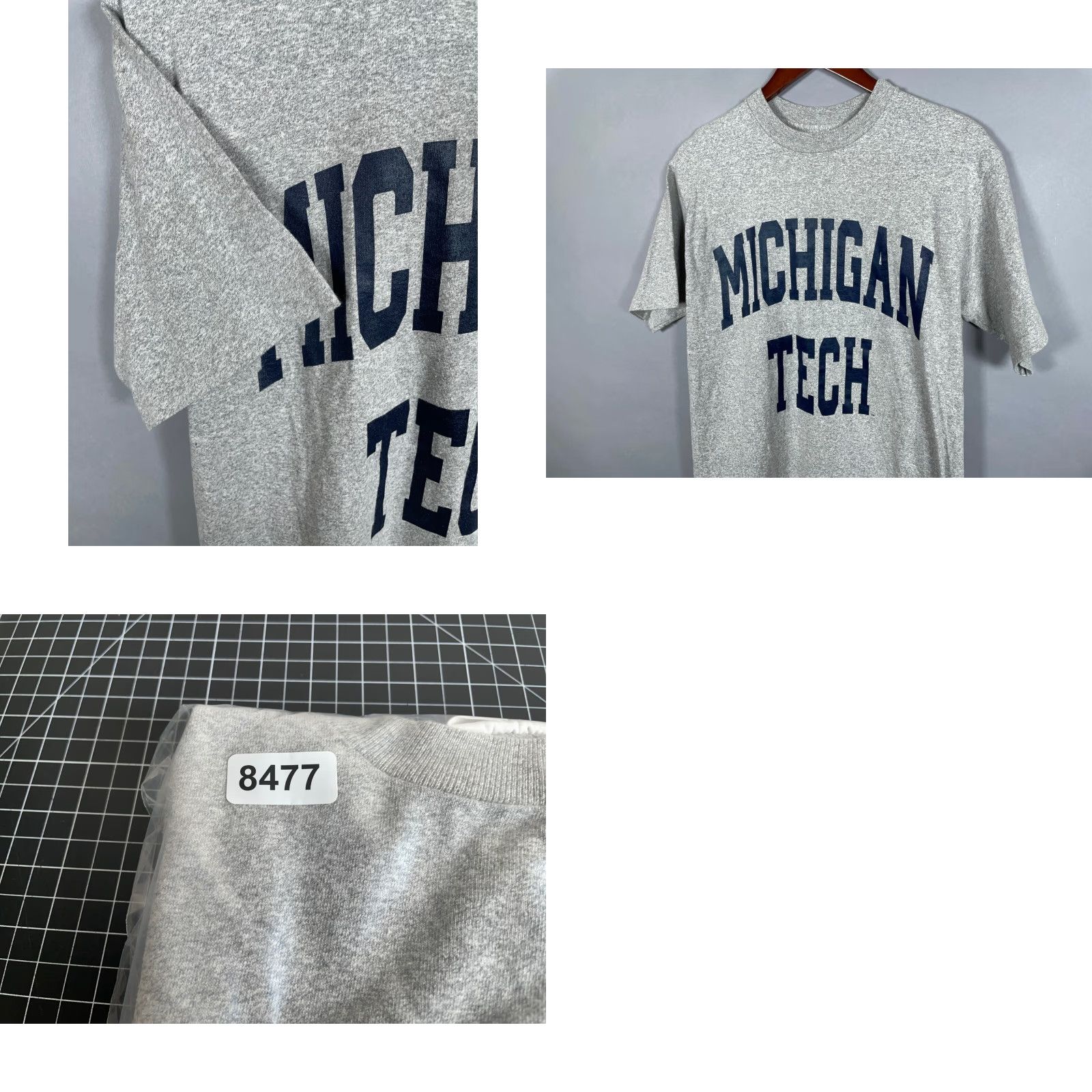 Vintage VINTAGE The Cotton Exchange Michigan Tech T-Shirt Shirt Men Medium Gray 90s College University Arch Print Single Stitch Cotton Blend Size US M / EU 48-50 / 2 - 8 Thumbnail