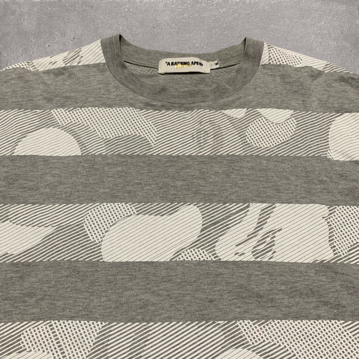 Bape Bape Medium Camo Stripe Grey Tee A Bathing Ape Vintage 90s Size US M / EU 48-50 / 2 - 3 Thumbnail