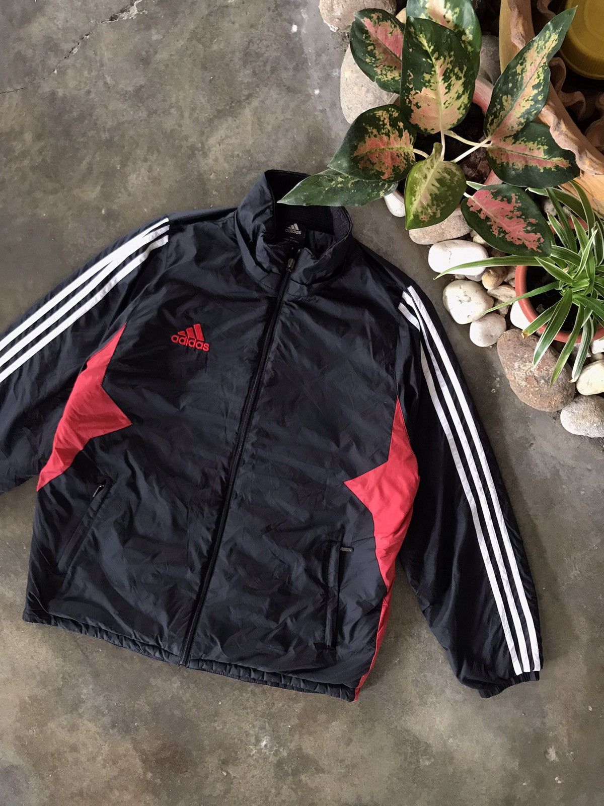 Adidas × Vintage VTG Adidas White Stripe Light Jacket 🔥 Size US L / EU 52-54 / 3 - 1 Thumbnail