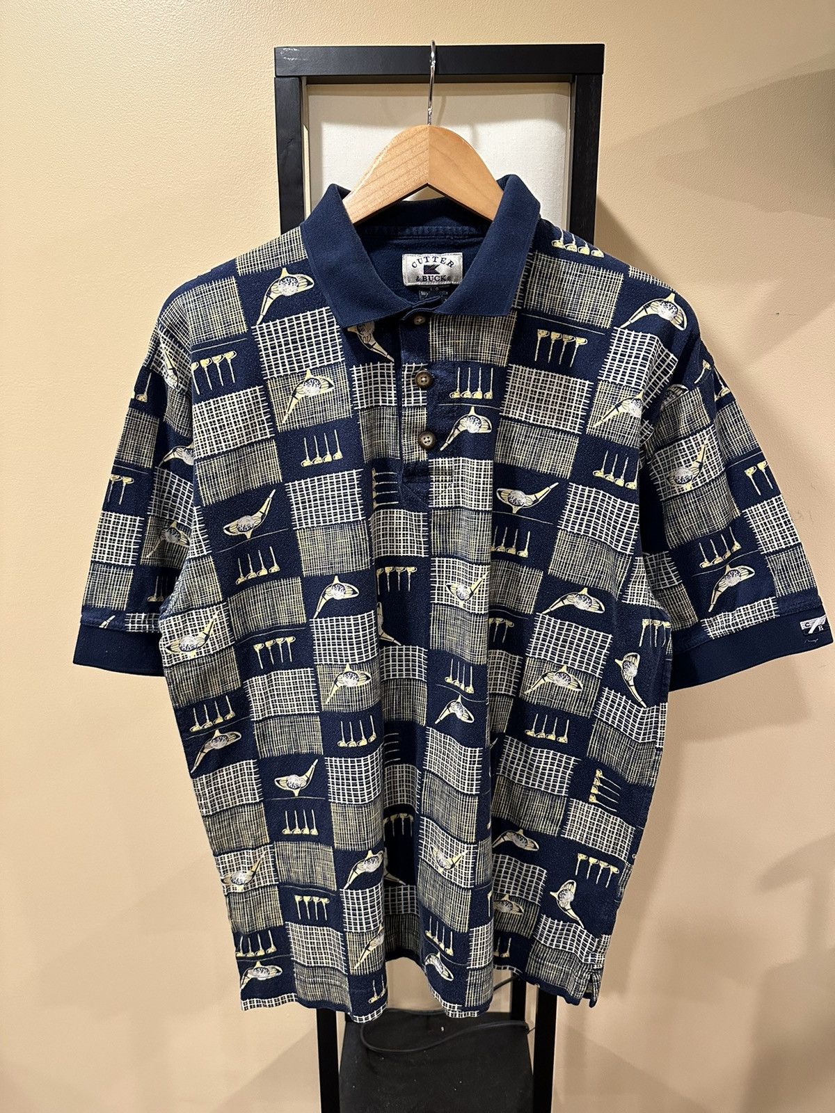 Cutter & Buck × Vintage Vintage Cutter & Buck Sportman Fancy Golf 90s Polo Shirt Size US L / EU 52-54 / 3 - 1 Thumbnail