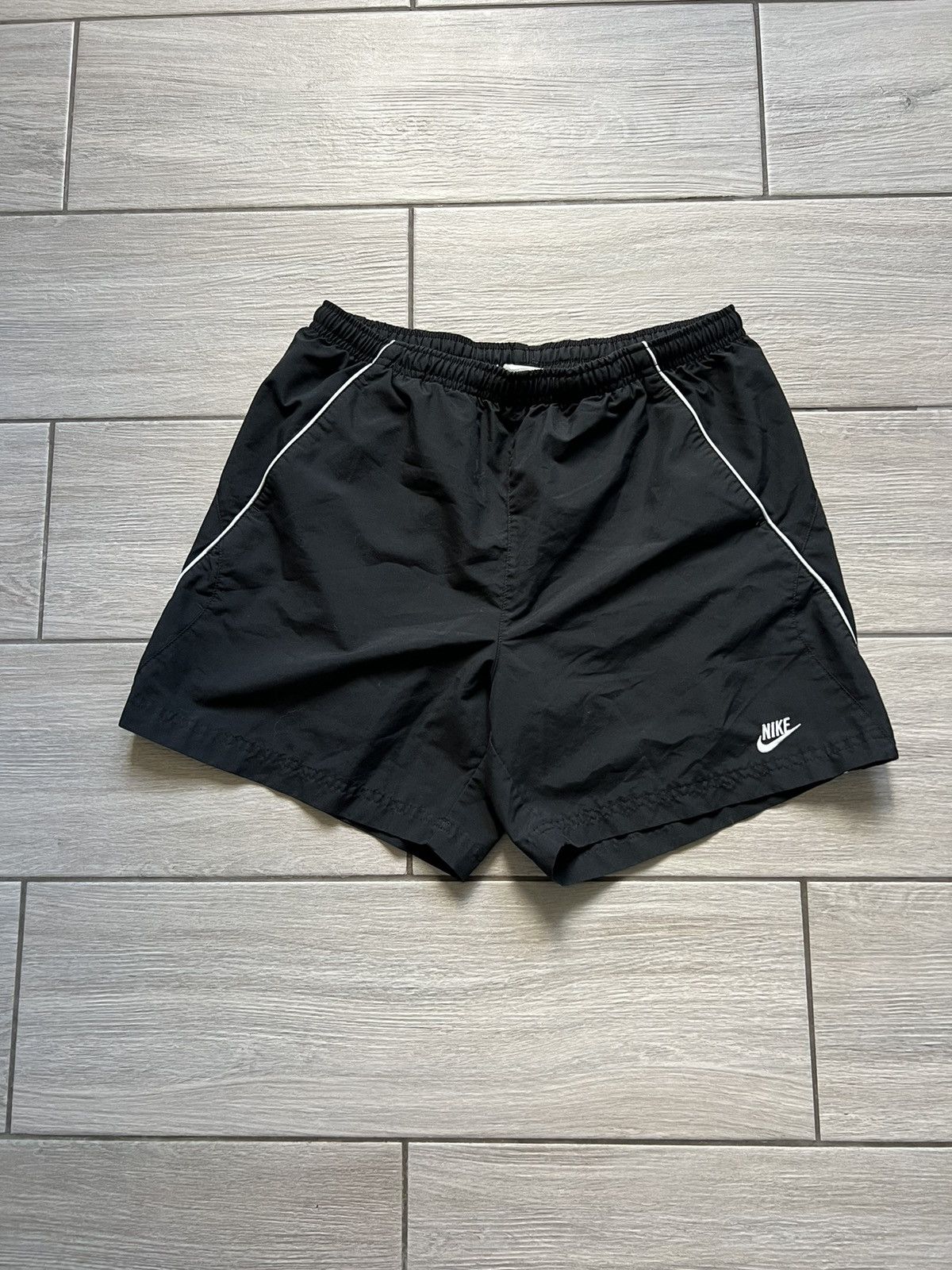 Nike Nike Vintage Shorts 90s Y2K Drill Black Size US 32 / EU 48 - 3 Thumbnail