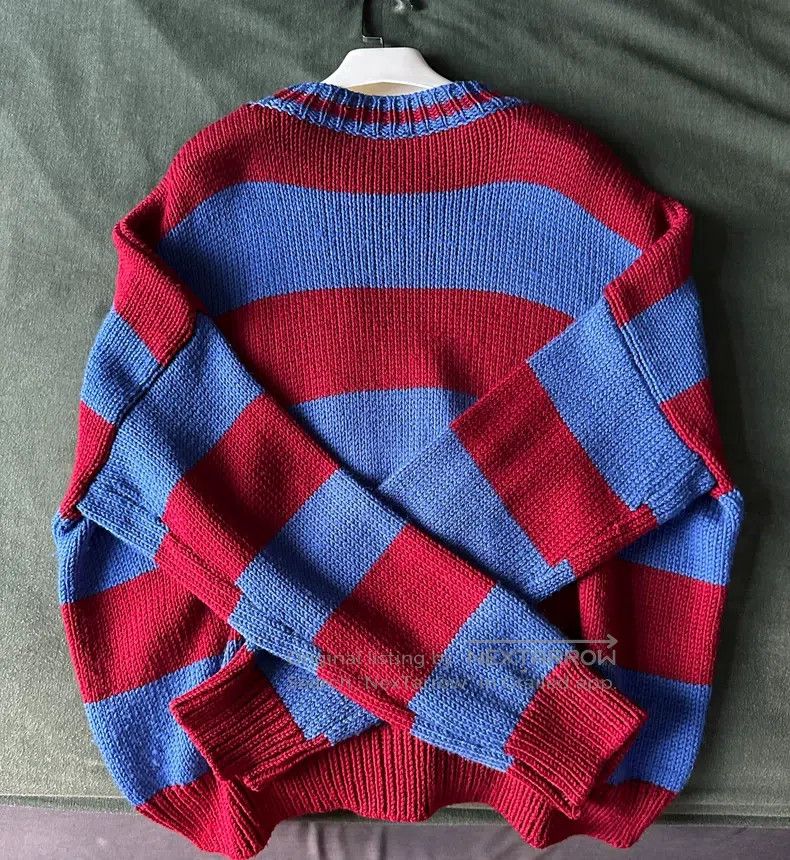 Raf Simons Raf Simons Red and blue layered sweater Size US M / EU 48-50 / 2 - 2 Thumbnail