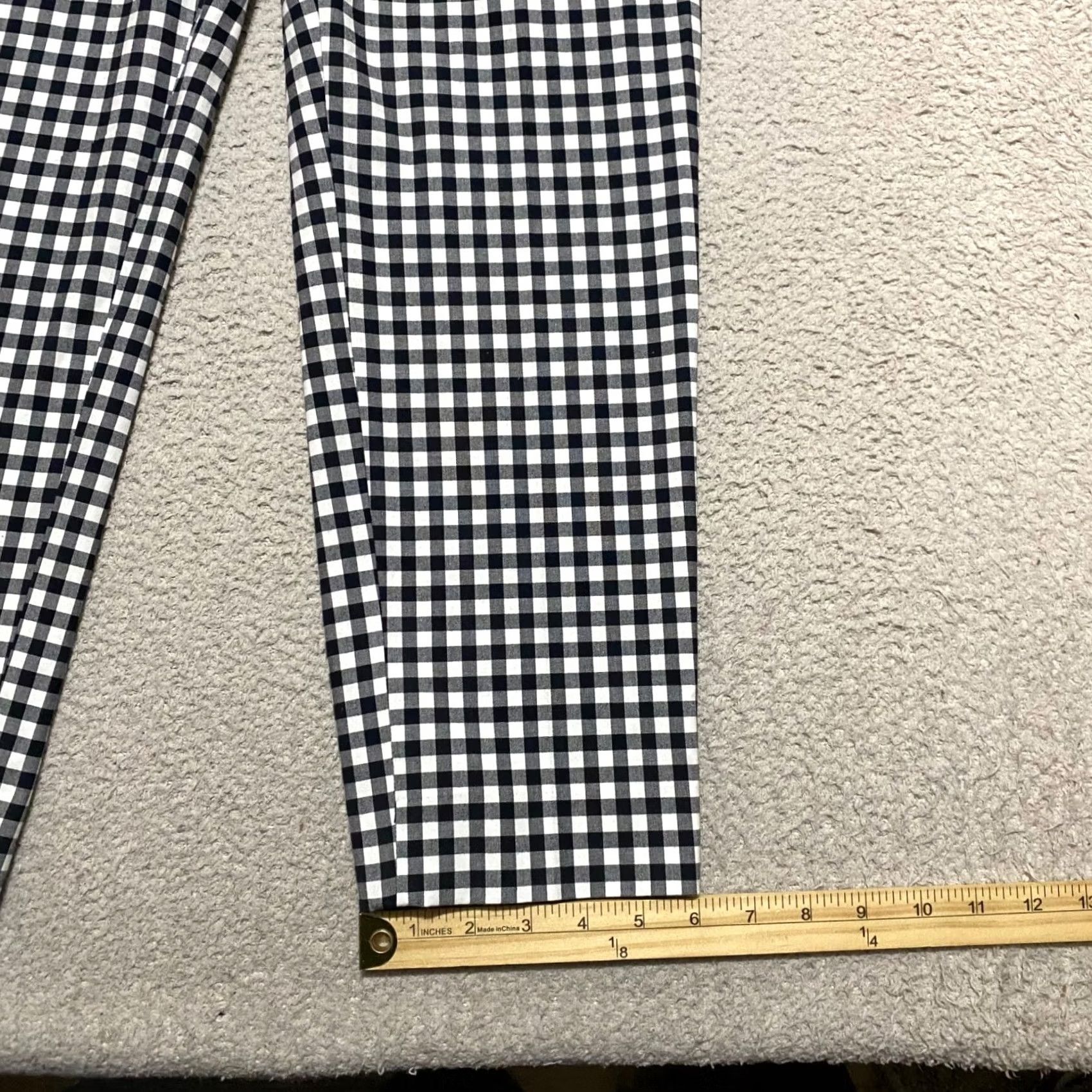 Talbots Talbots Chatham Pants 10P Black Plaid Straight Ankle Office Business Casual Women's Petite Regular Fit Caprise Style Size 32" / US 10 / IT 46 - 5 Thumbnail