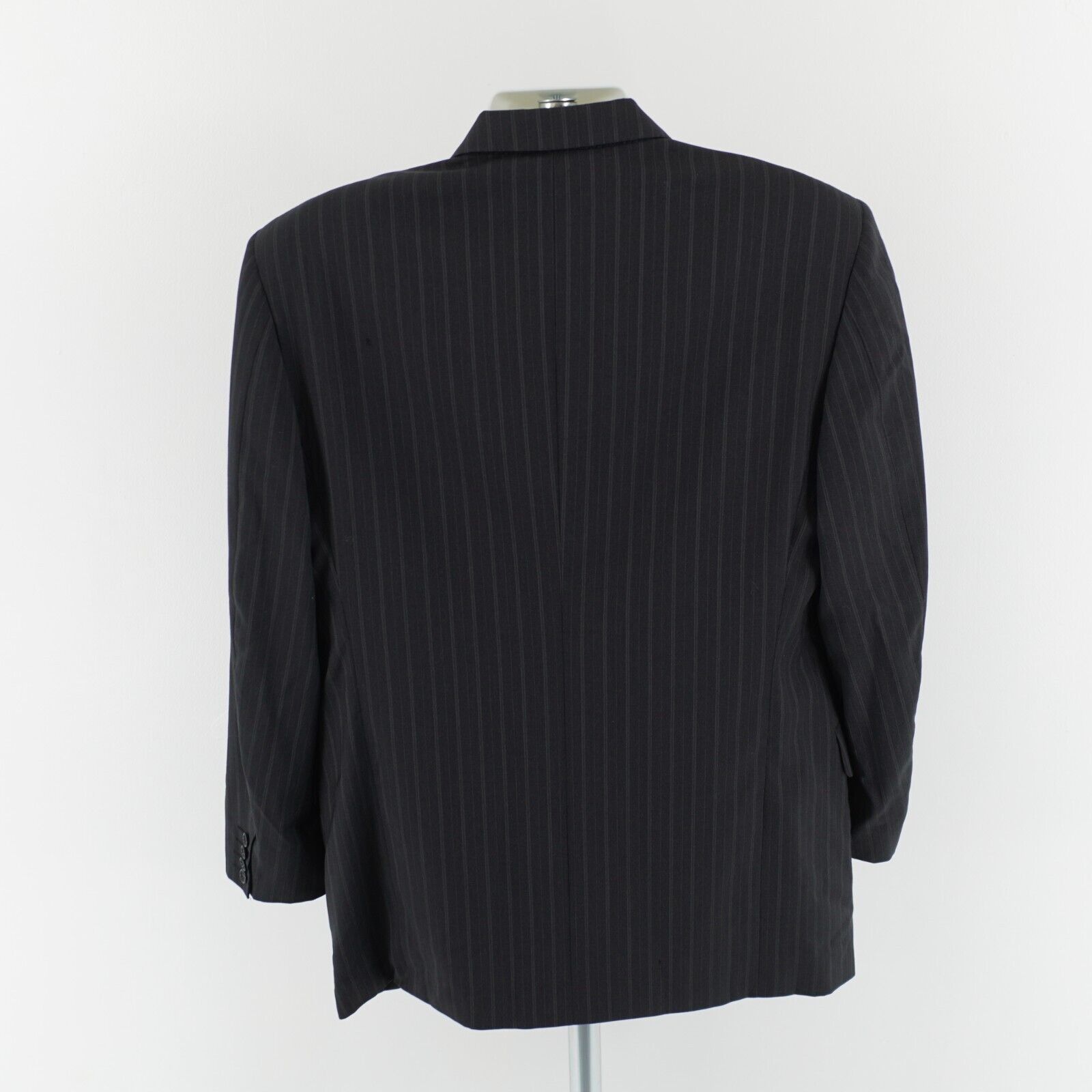 Canali DAMAGED Canali Pure Wool Gray Striped Suit Jacket 2 Button 4 Size 42R - 8 Thumbnail