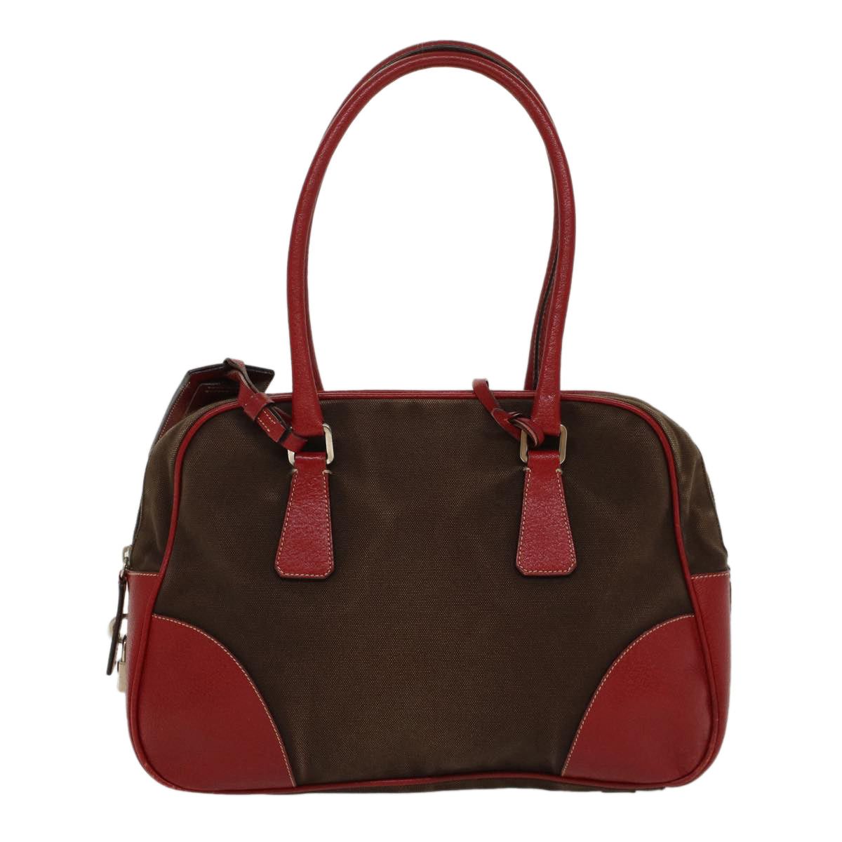 image of Prada Renylon Shoulder Bag in Brown, Women's