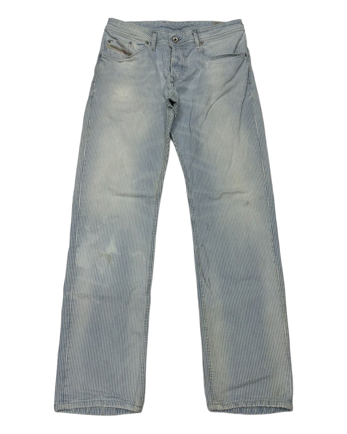 Vintage Diesel Blue Stripe Faded Denim Jeans