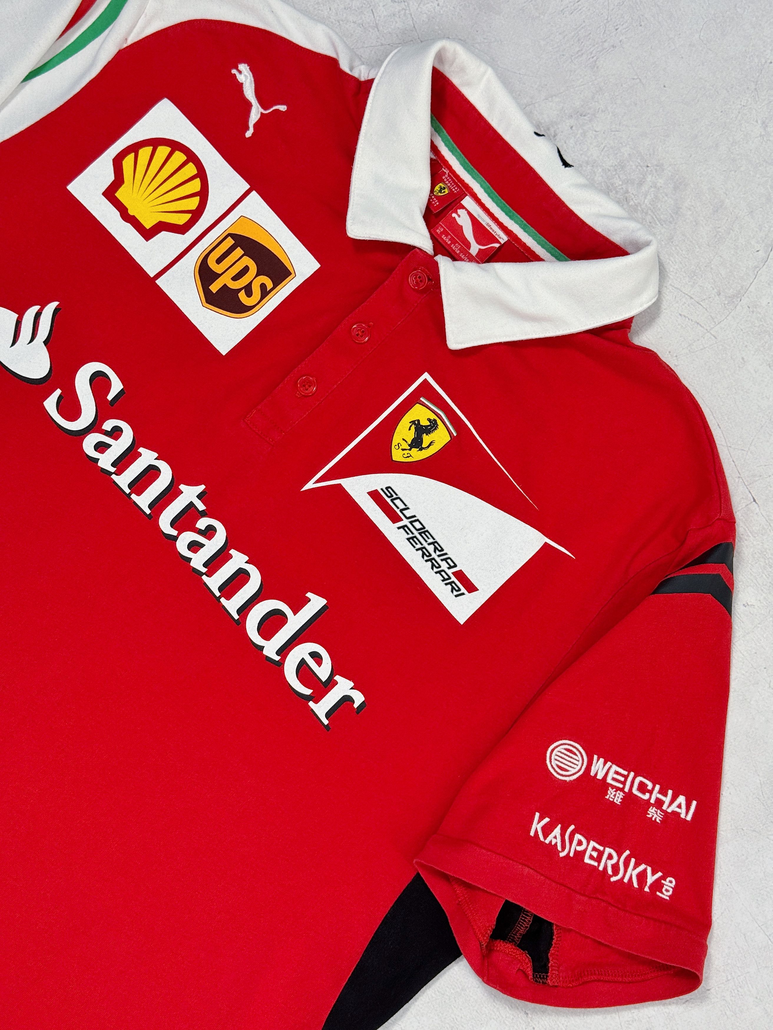 Ferrari Puma & Scuderia Ferrari Polo T-Shirt Santander Pirelli F1 Size US XL / EU 56 / 4 - 8 Thumbnail