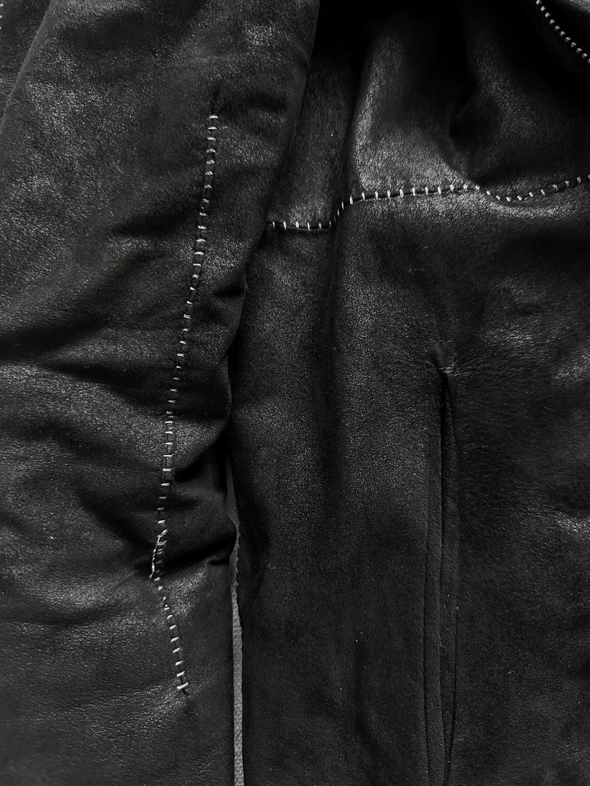 10sei0otto 10sei0otto Rabbit Fur Lamb Leather Gimp Scar Stitch Rider Size US S / EU 44-46 / 1 - 9 Thumbnail