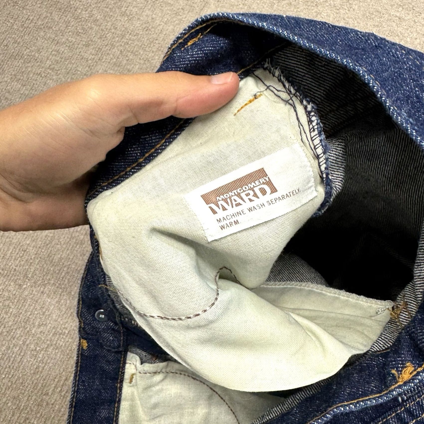 Vintage VINTAGE Montgomery Ward Jeans Men 32x30 Bootcut Denim Blue USA Made Dark Size US 32 / EU 48 - 4 Thumbnail
