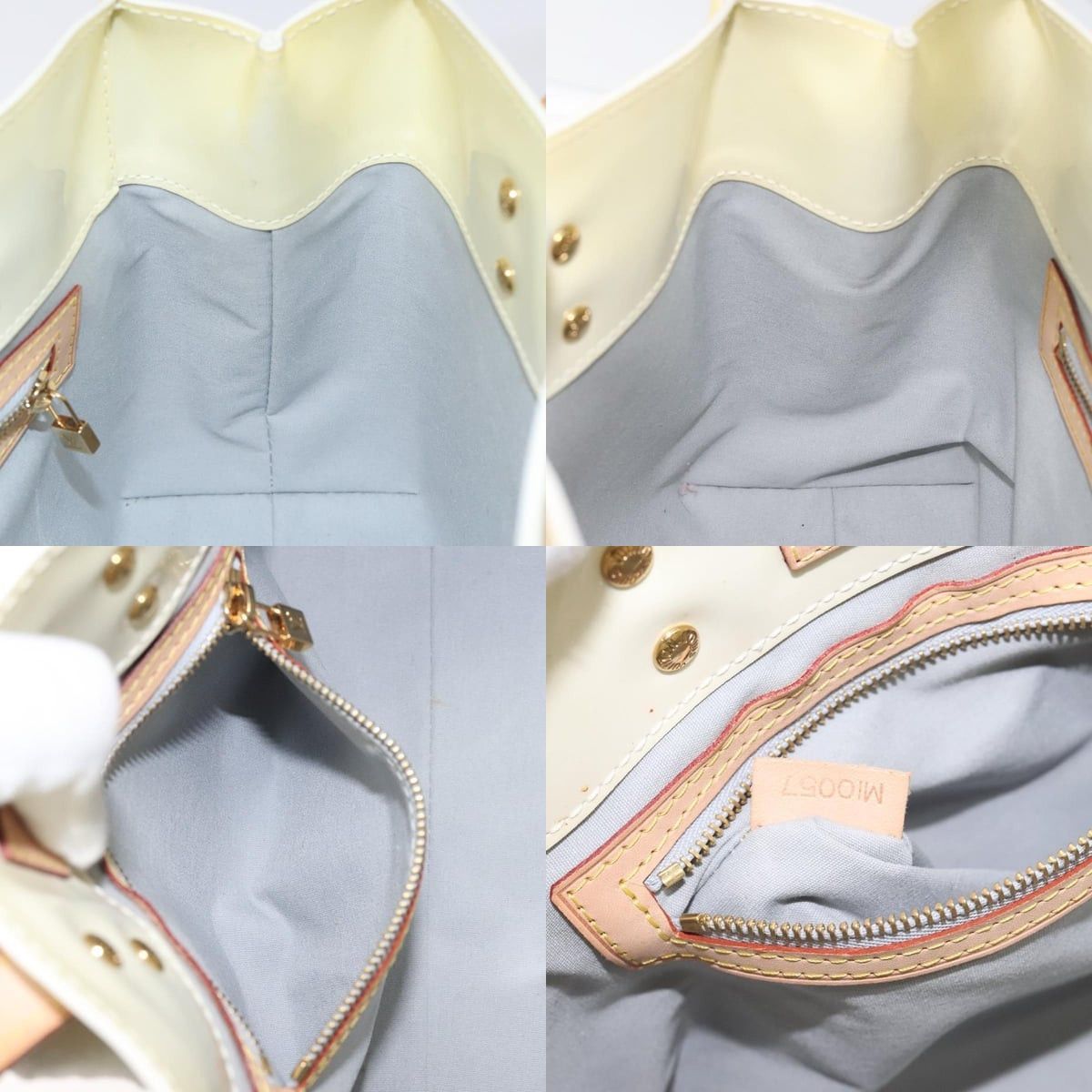 Louis Vuitton LOUIS VUITTON Monogram Vernis Reade PM Hand Bag Perle M91336 Size ONE SIZE - 12 Thumbnail