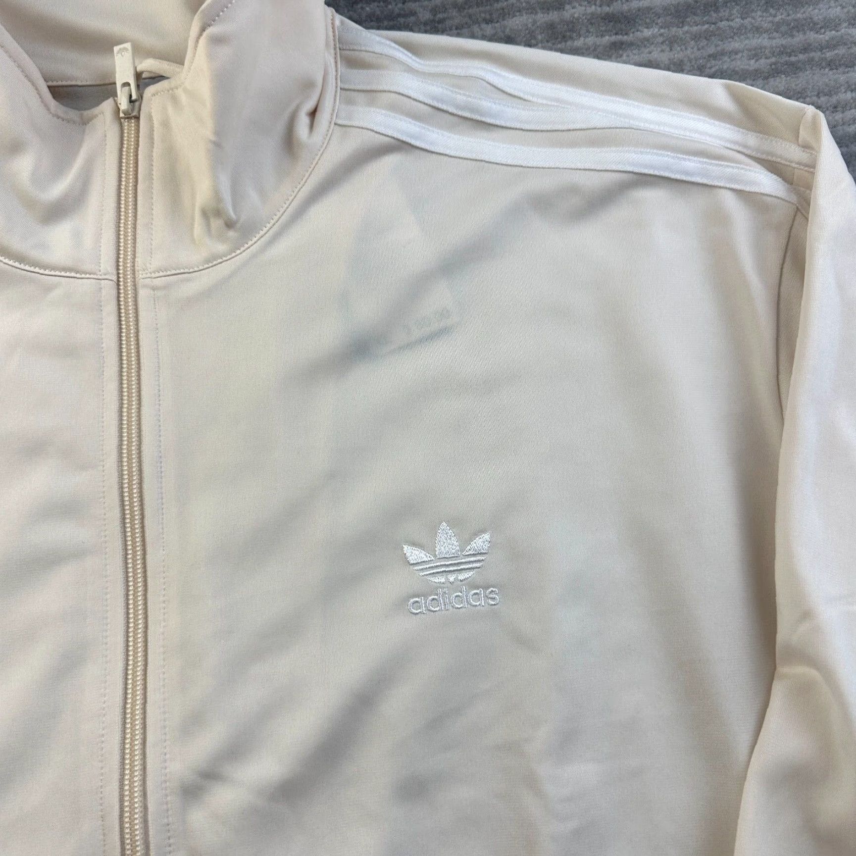 Adidas Adidas Jacket Mens XL Beige Tan Cream Originals Adicolor Firebird Track Size US XL / EU 56 / 4 - 4 Thumbnail