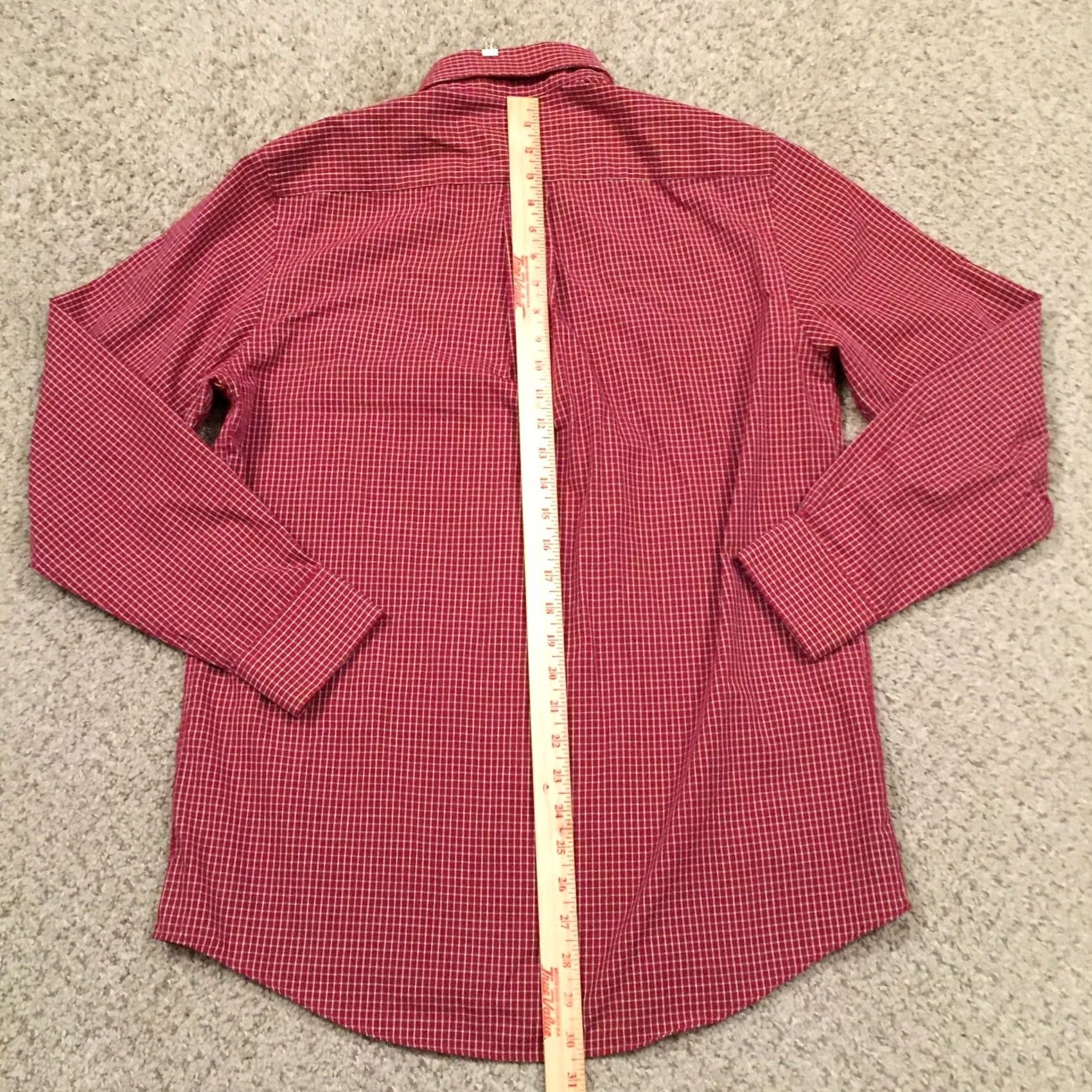 Croft & Barrow Croft & Barrow Shirt Mens 15 Red Plaid Long Sleeve Button Up Size US M / EU 48-50 / 2 - 6 Thumbnail