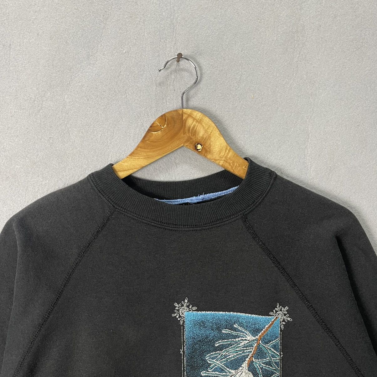 Hanes Vintage 90s Hanes Blue Jay Graphic Crewneck Sweatshirt Black Size US L / EU 52-54 / 3 - 2 Thumbnail