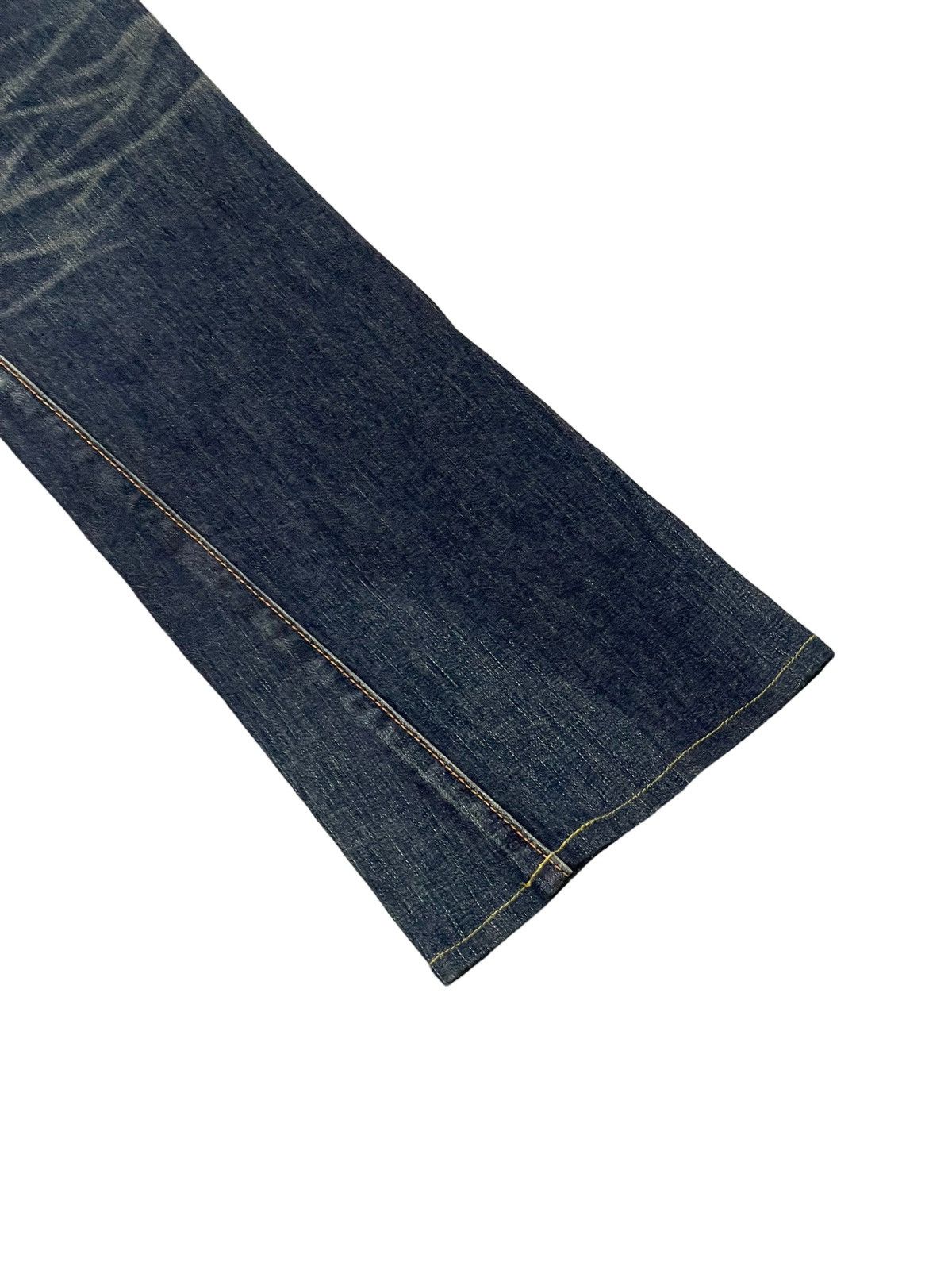 Edwin Flare Jeans Edwin Japan Faded Distress Stretch Boot Cut 8🟦3 Size US 31 - 15 Thumbnail