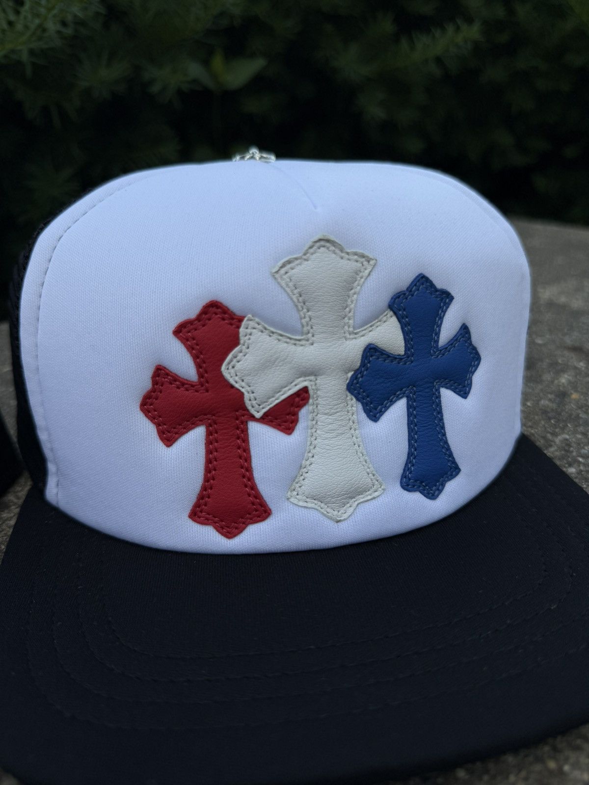 Chrome Hearts Chrome Hearts Triple Leather USA Cross SnapBack (NEW) Size ONE SIZE - 2 Thumbnail