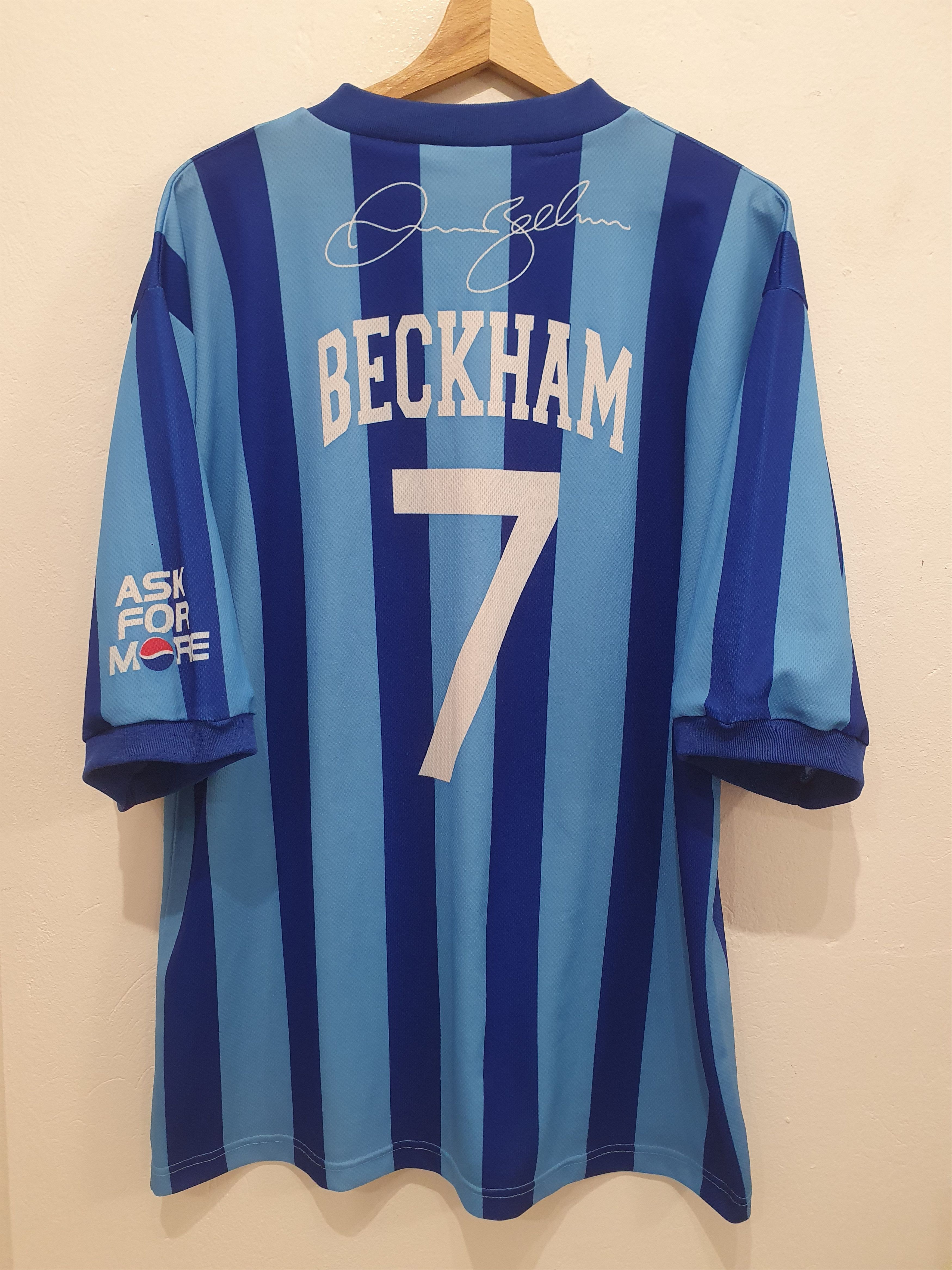 image of Beckham Pepsi Ask For More Size XL Shirt Jersey Football in Blue, Men's