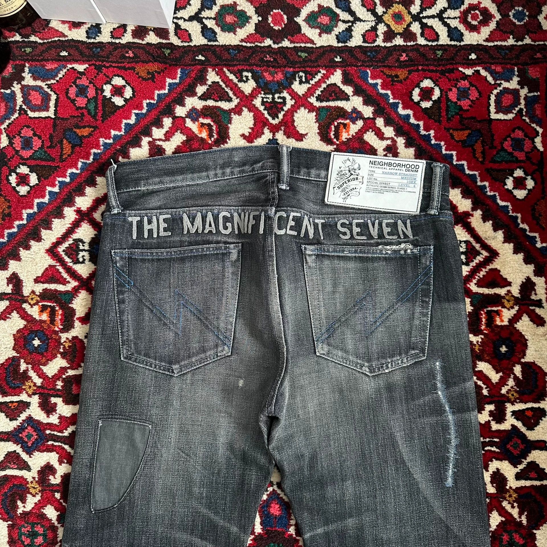 Neighborhood nbhd Narrow Denim Jeans Black M Size US 33 - 7 Thumbnail