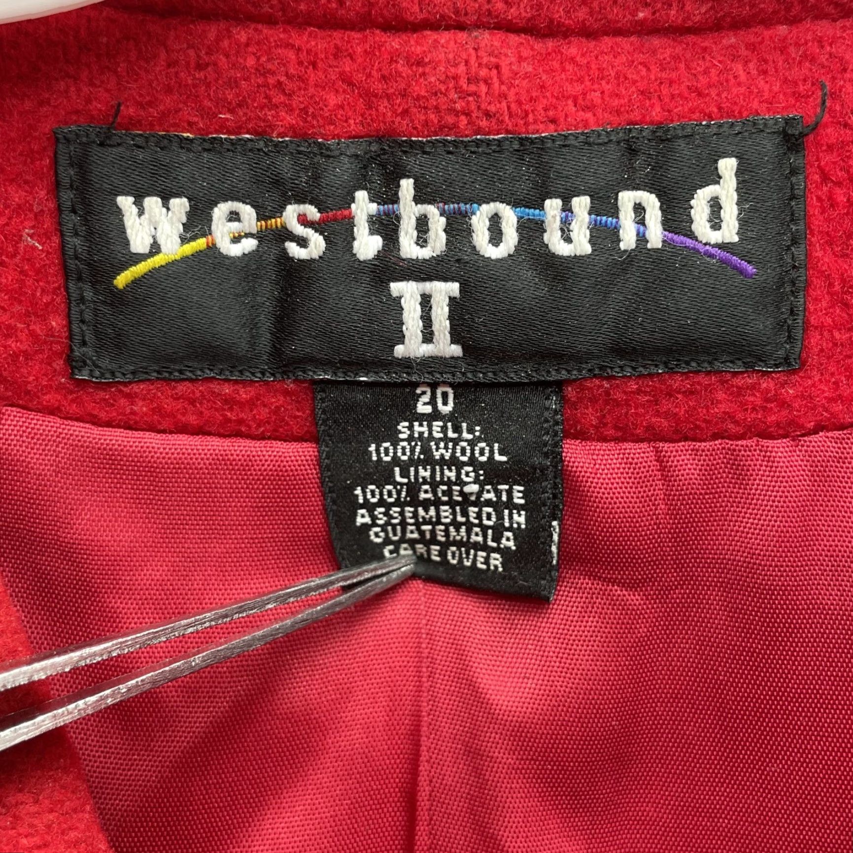 Vintage VINTAGE Westbound Cape Swing Pea Coat Women's 20 1960s 100% Wool Red Coat Classic Wool Capes - Size 3XL / US 20-22 - 6 Thumbnail