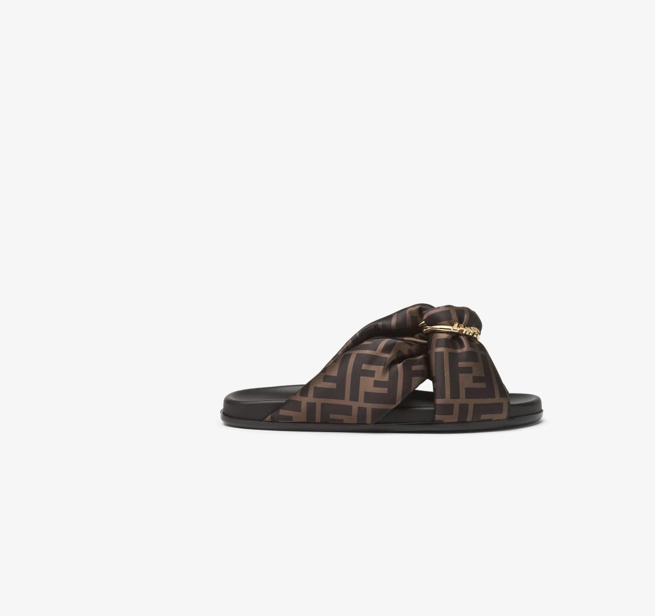 Fendi FENDI FENDI FEEL FF SATIN SLIDES SIZE 37 Size ONE SIZE - 1 Thumbnail