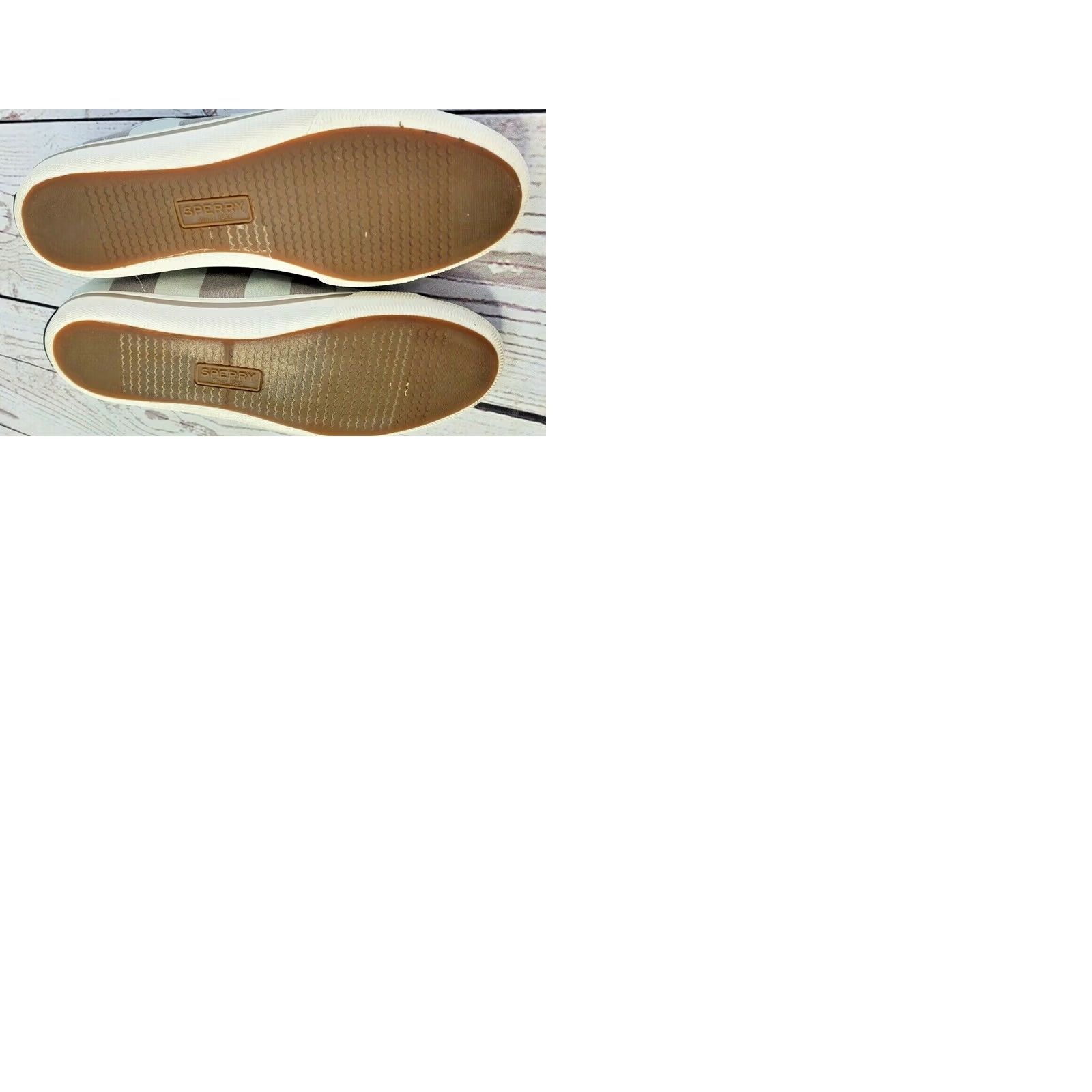 Sperry Sperry Lounge LTT Women’s 6 M Light Blue Gray Striped Canvas Slip-On Sneakers Size US 6 / IT 36 - 9 Thumbnail