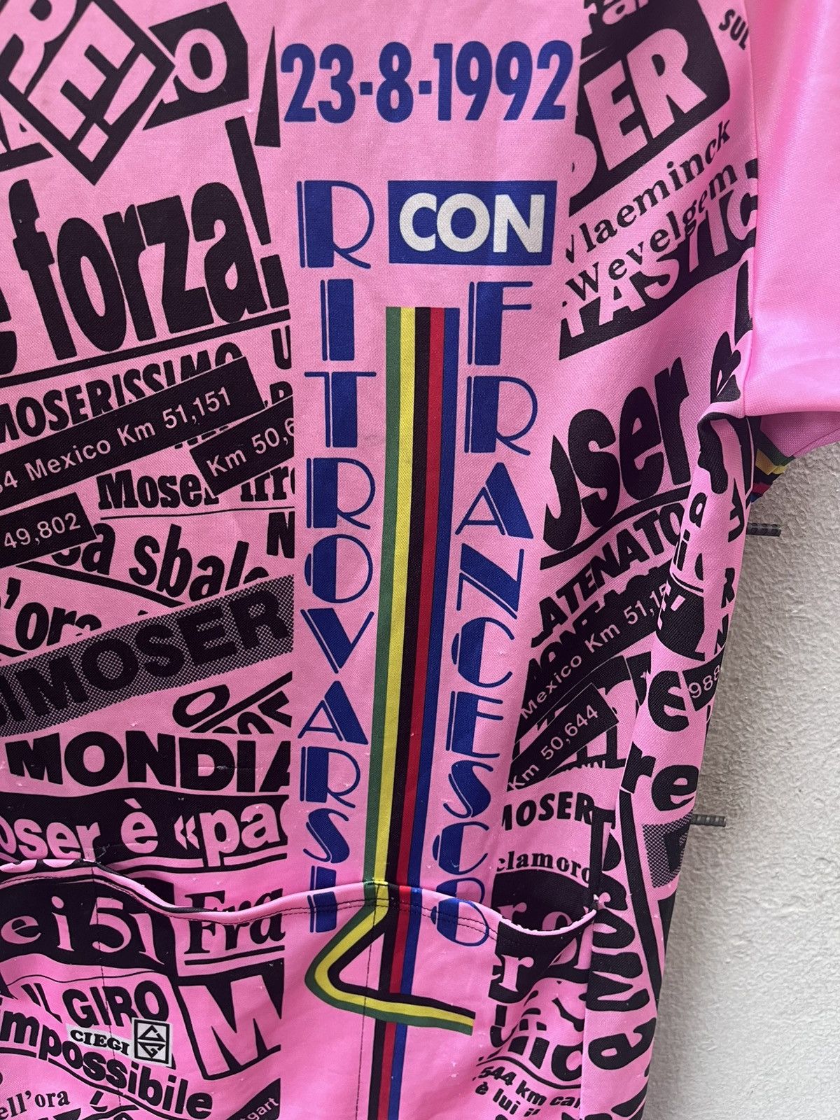Vintage Ciegi Vintage Bicycle italian Jersey Francesco Moser Size US L / EU 52-54 / 3 - 8 Thumbnail