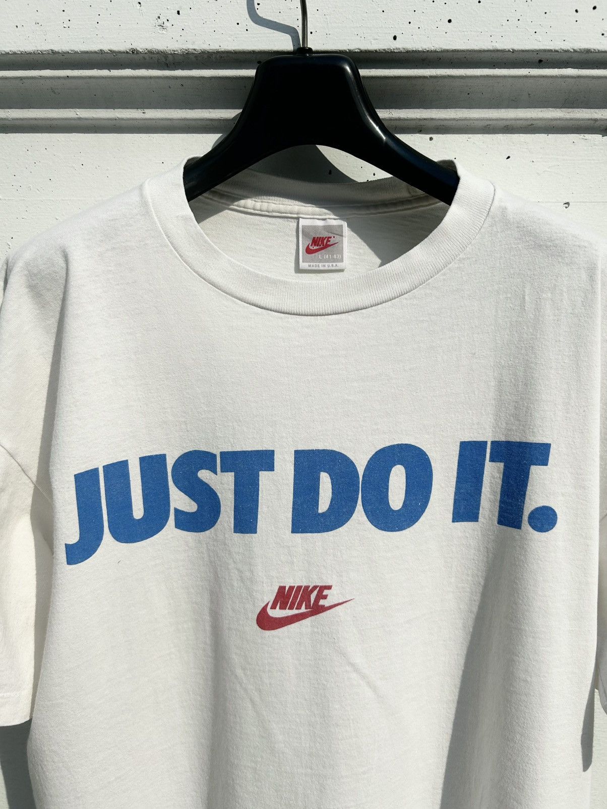 Nike × Vintage Vintage Nike Just do it 1980 Graphic shirts Size US L / EU 52-54 / 3 - 3 Thumbnail