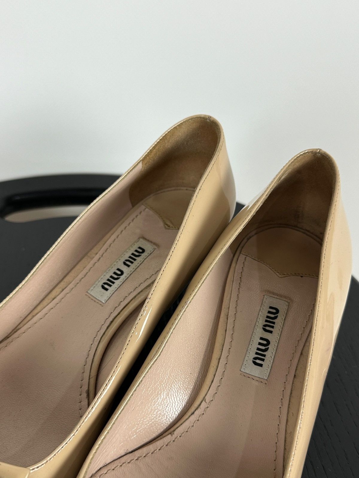 Miu Miu Miu Miu Patent Leather Bow Kitten Heels Size US 6 / IT 36 - 23 Thumbnail