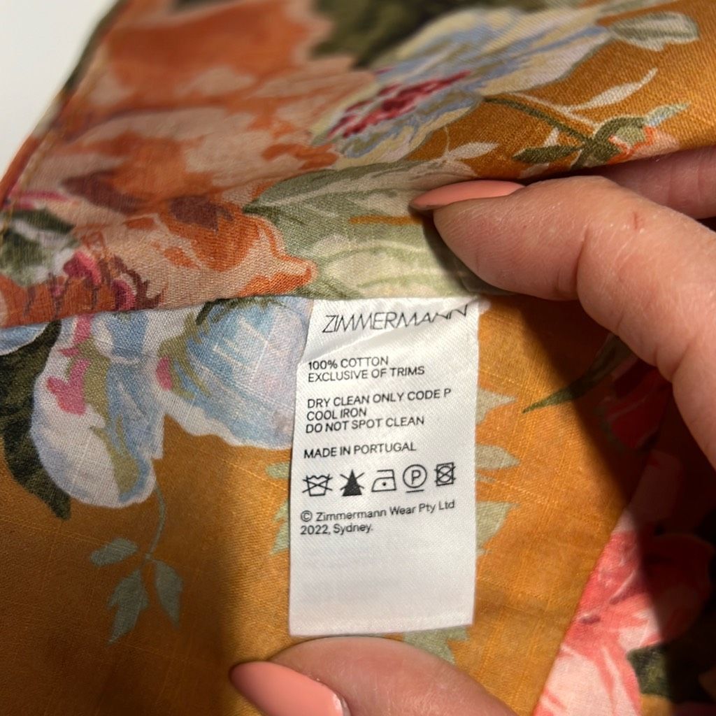 Zimmermann NWT ZIMMERMANN Cropped floral-print cotton-voile top puff sleeves (300) Size S / US 4 / IT 40 - 13 Thumbnail