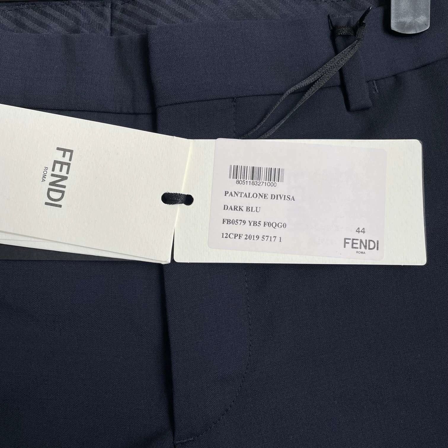 Fendi Fendi 19FW black wool tailored trousers 44 hemmed Size US 29 - 4 Thumbnail