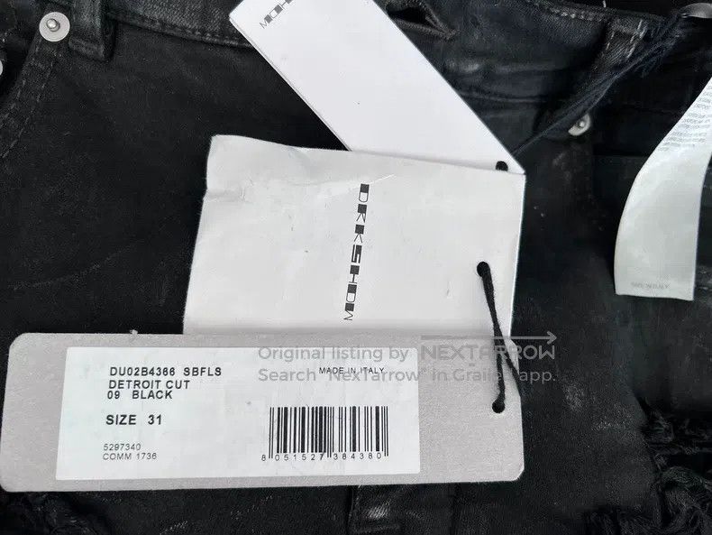 Rick Owens Rick Owens Black Big Damage Erosive Jeans Size US 31 - 7 Thumbnail