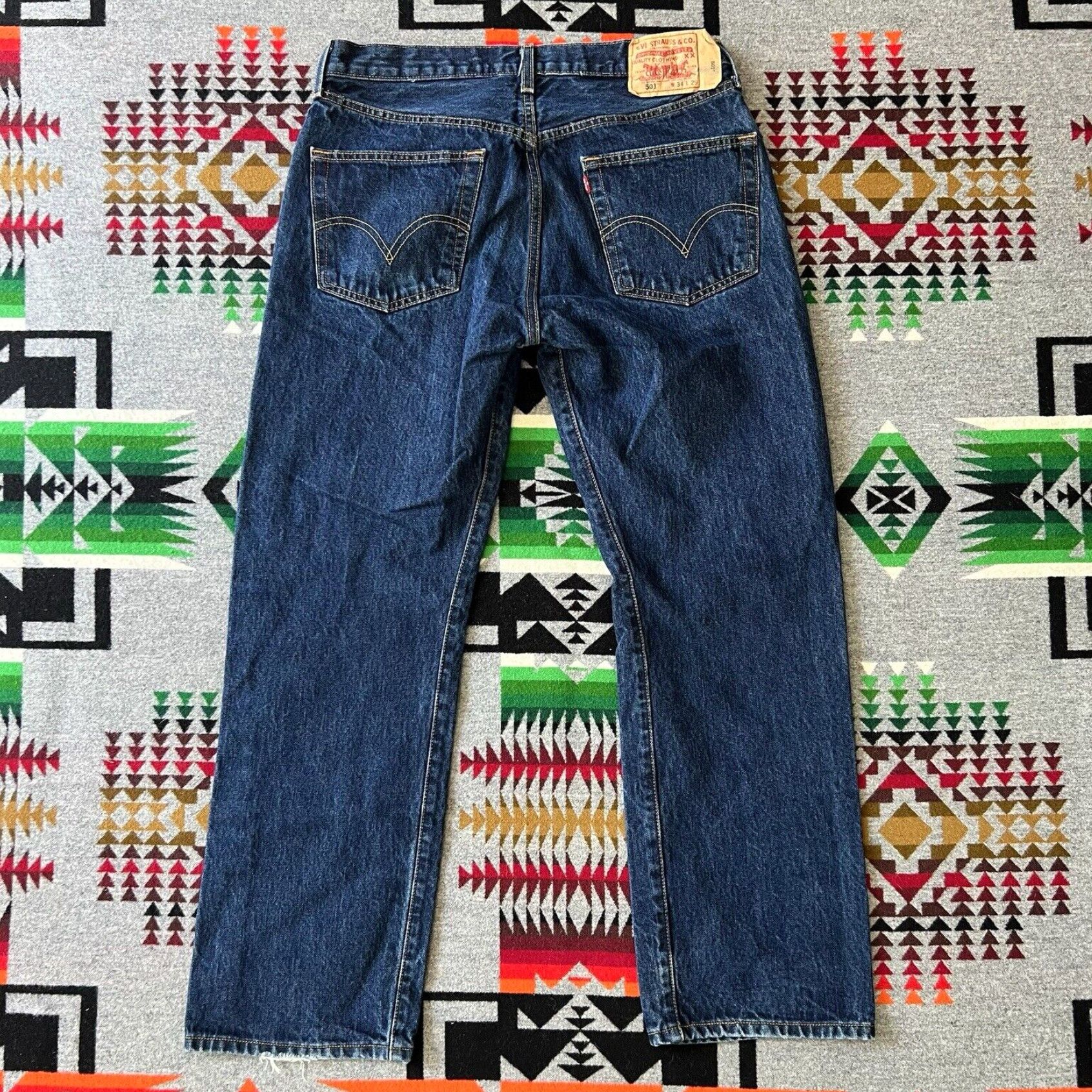 Levi's Vintage Dark Blue Denim Levi's 501 Button Fly 34X29 Size US 34 / EU 50 - 2 Thumbnail