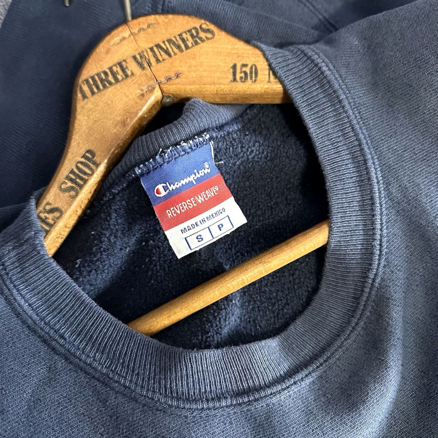 Champion VINTAGE Champion Reverse Weave Sweatshirt St. Lawrence Blue Small Men Crew Neck Long Sleeve Reversible Distressed Y2K Size US S / EU 44-46 / 1 - 3 Thumbnail