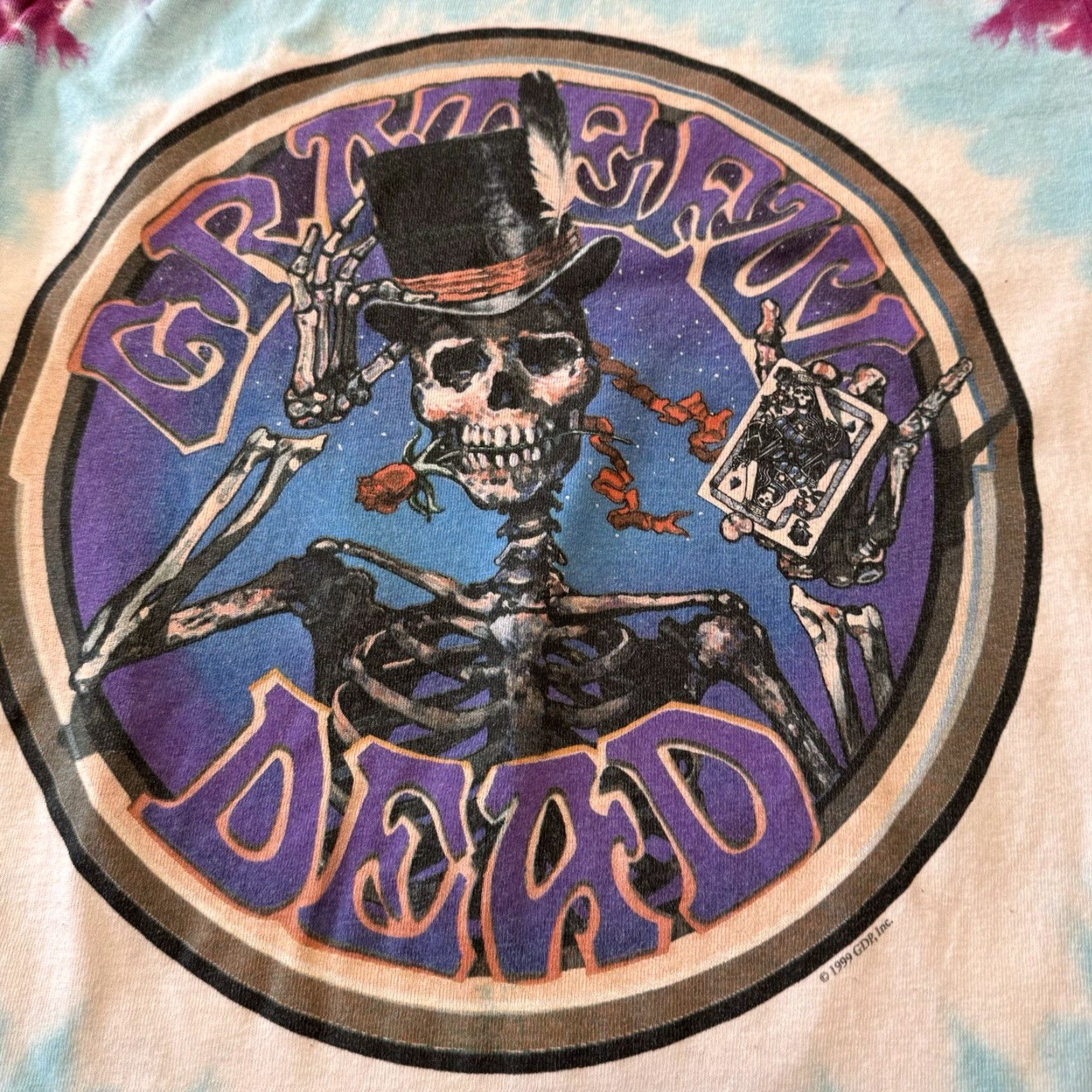 Liquid Blue VINTAGE Grateful Dead Queen of Spades Magician Liquid Blue T Shirt Small Mens 90s Blue Cotton Short Sleeve Crew Neck Graphic Print 1999 Size US S / EU 44-46 / 1 - 2 Thumbnail