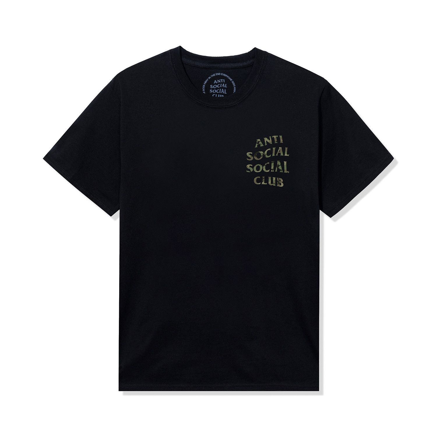Anti Social Social Club Anti Social Social Club Woody Green Camo Black Tee New DS Size US S / EU 44-46 / 1 - 2 Thumbnail