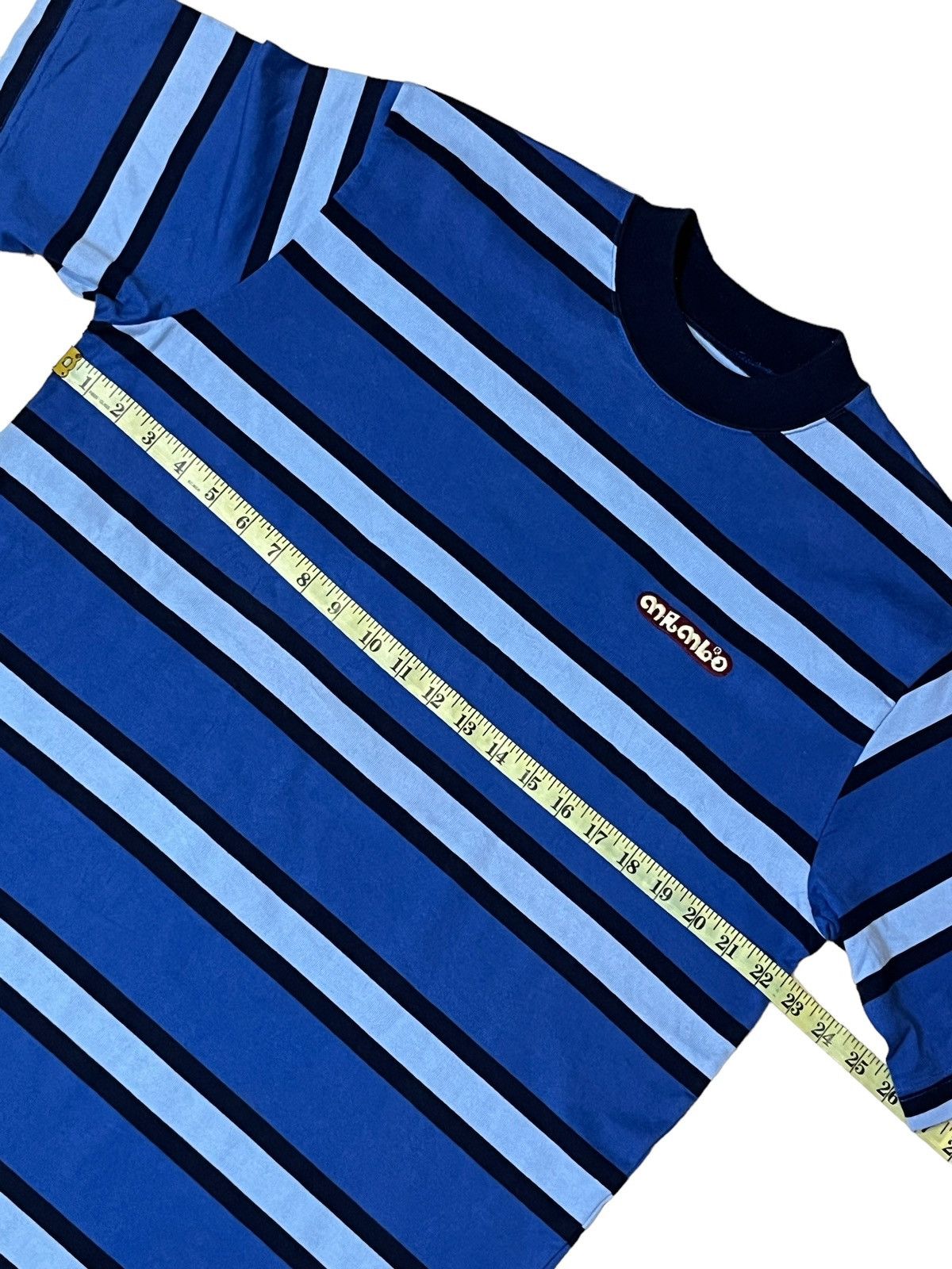 Mambo VINTAGE MAMBO SMALL LOGO STRIPED TEE SHIRT Size US L / EU 52-54 / 3 - 7 Thumbnail