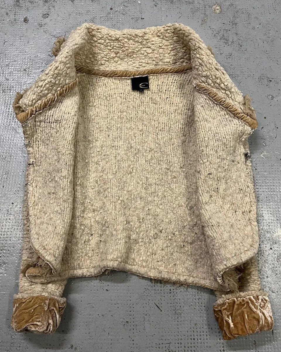 Roberto Cavalli 2000s Roberto Cavalli Class Wrinkled Texture Beige Cardigan Jacket Size S / US 4 / IT 40 - 9 Thumbnail