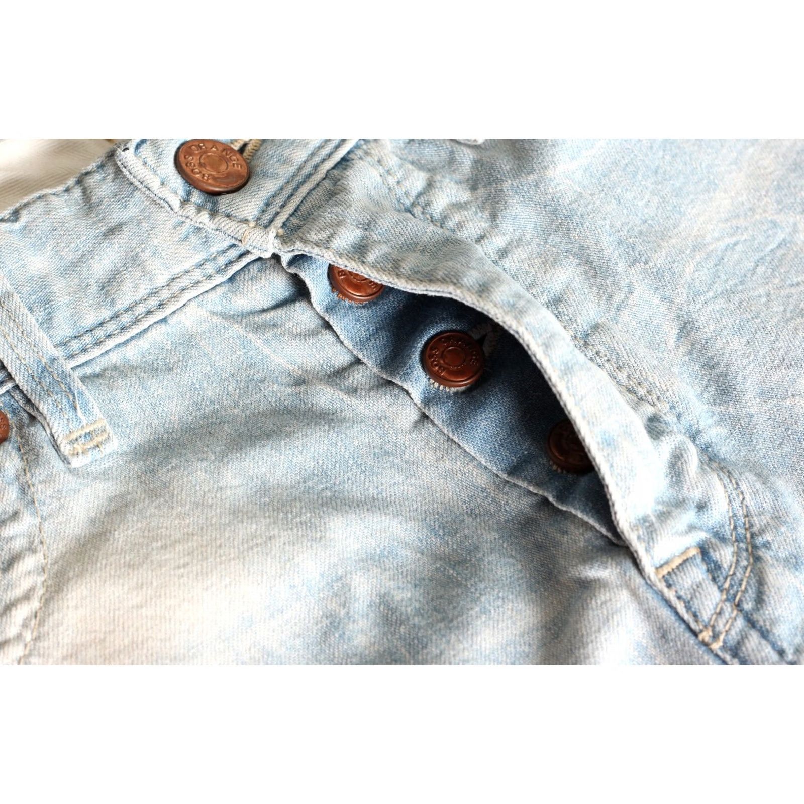Hugo Boss VINTAGE? HUGO BOSS Orange 24 Milano Denim Shorts Men Size W30 Regular Fit Distressed Size US 30 / EU 46 - 4 Thumbnail