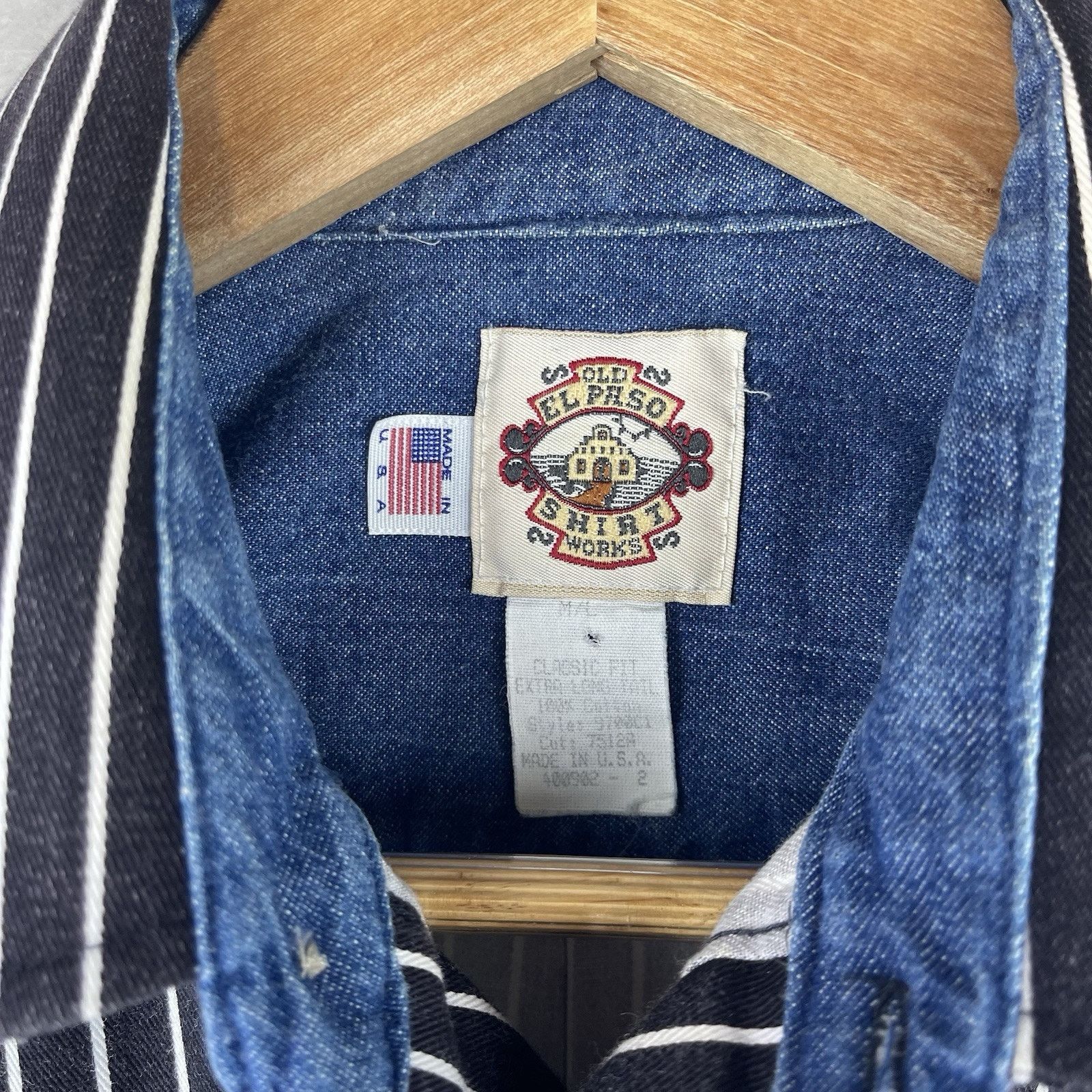 Other Old El Paso Vintage Western Shirt Med Pinstripe Denim USA Size US M / EU 48-50 / 2 - 3 Thumbnail
