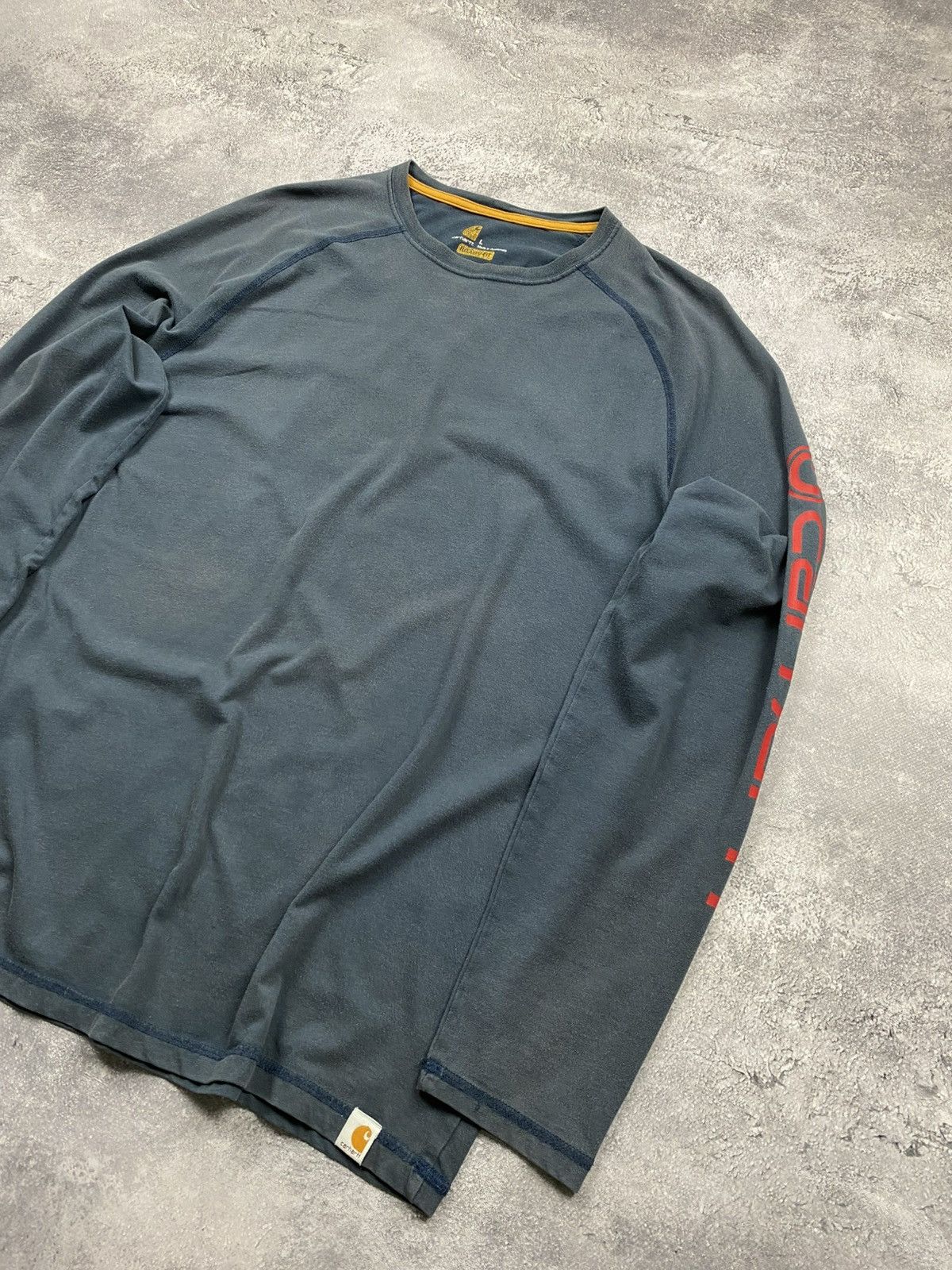 Carhartt Vintage Carhartt Longsleeve Blue Force Faded T-Shirt Tee Size US L / EU 52-54 / 3 - 3 Thumbnail